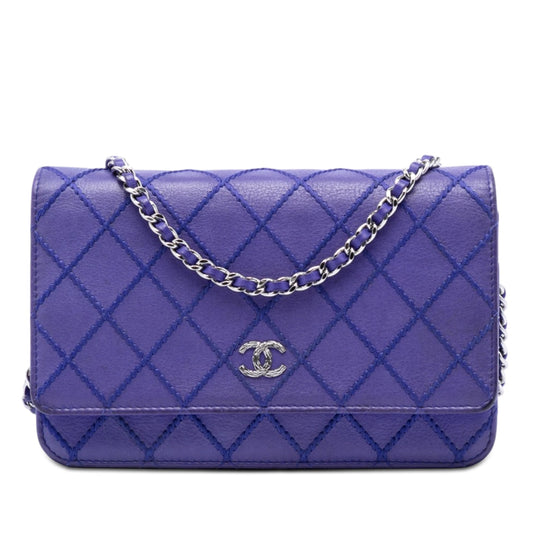 Chanel CC Quilted Calfskin Fancy Wallet On Chain