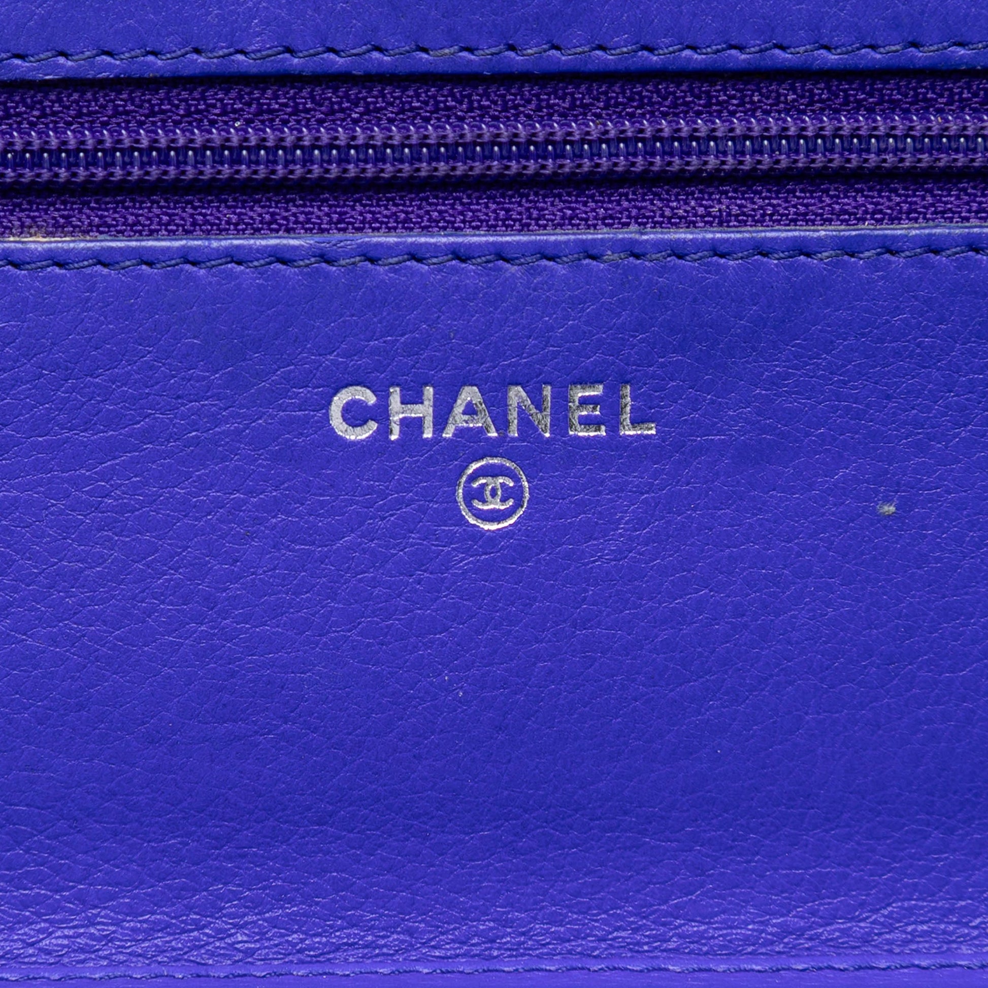 Chanel CC Quilted Calfskin Fancy Wallet On Chain