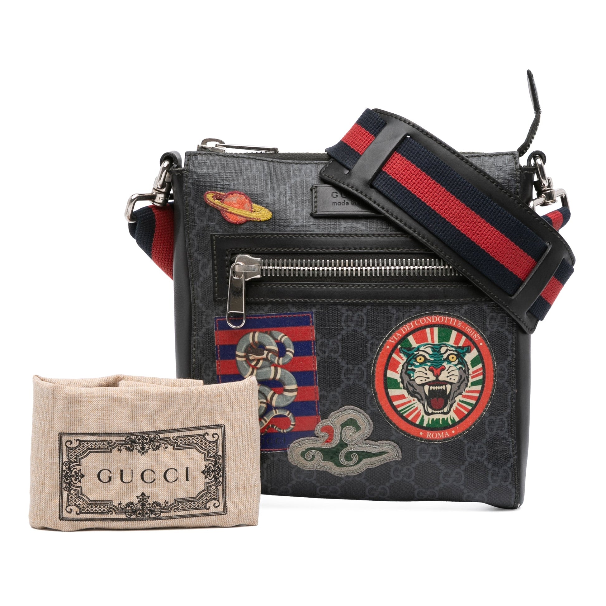 Gucci GG Supreme Night Courrier Messenger Bag