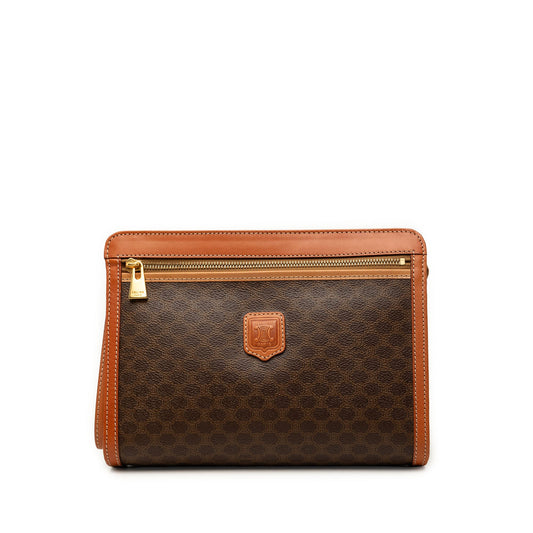 Celine Macadam Coated Canvas Clutch