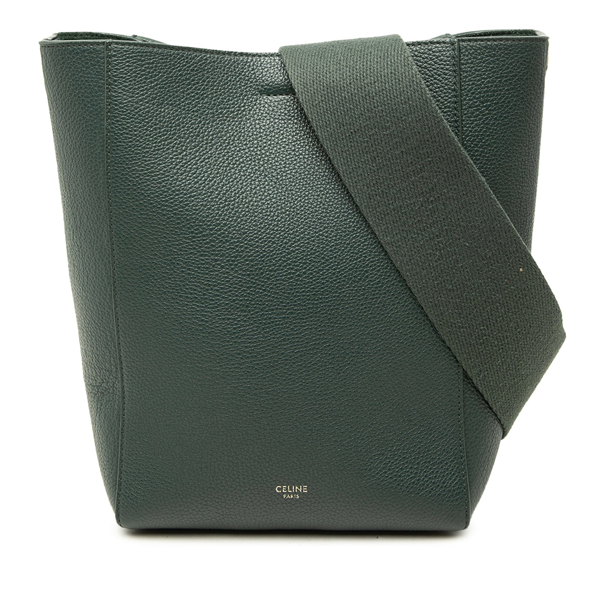Celine Small Soft Grained Calfskin Seau Sangle Bucket Bag