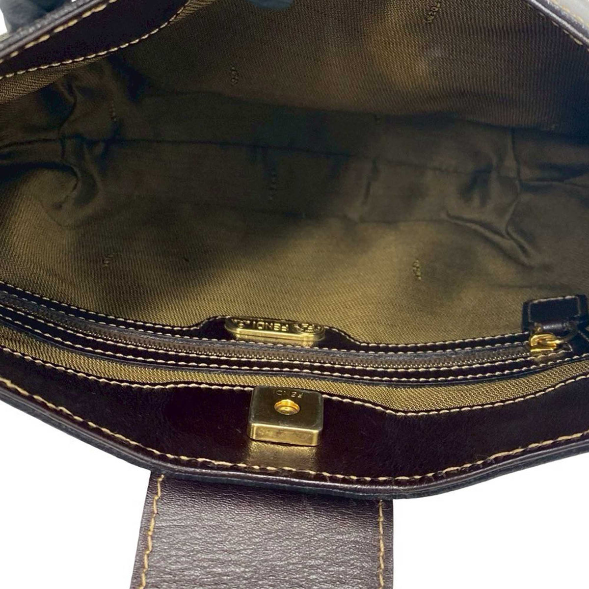 Fendi Zucca Canvas Shoulder Bag