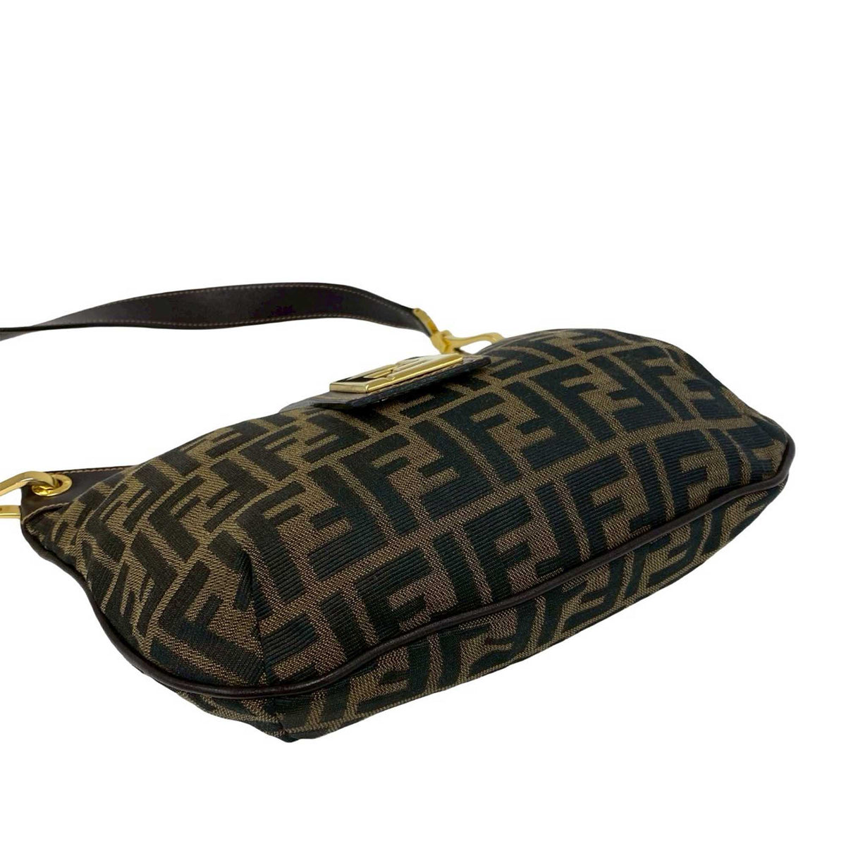 Fendi Zucca Canvas Shoulder Bag