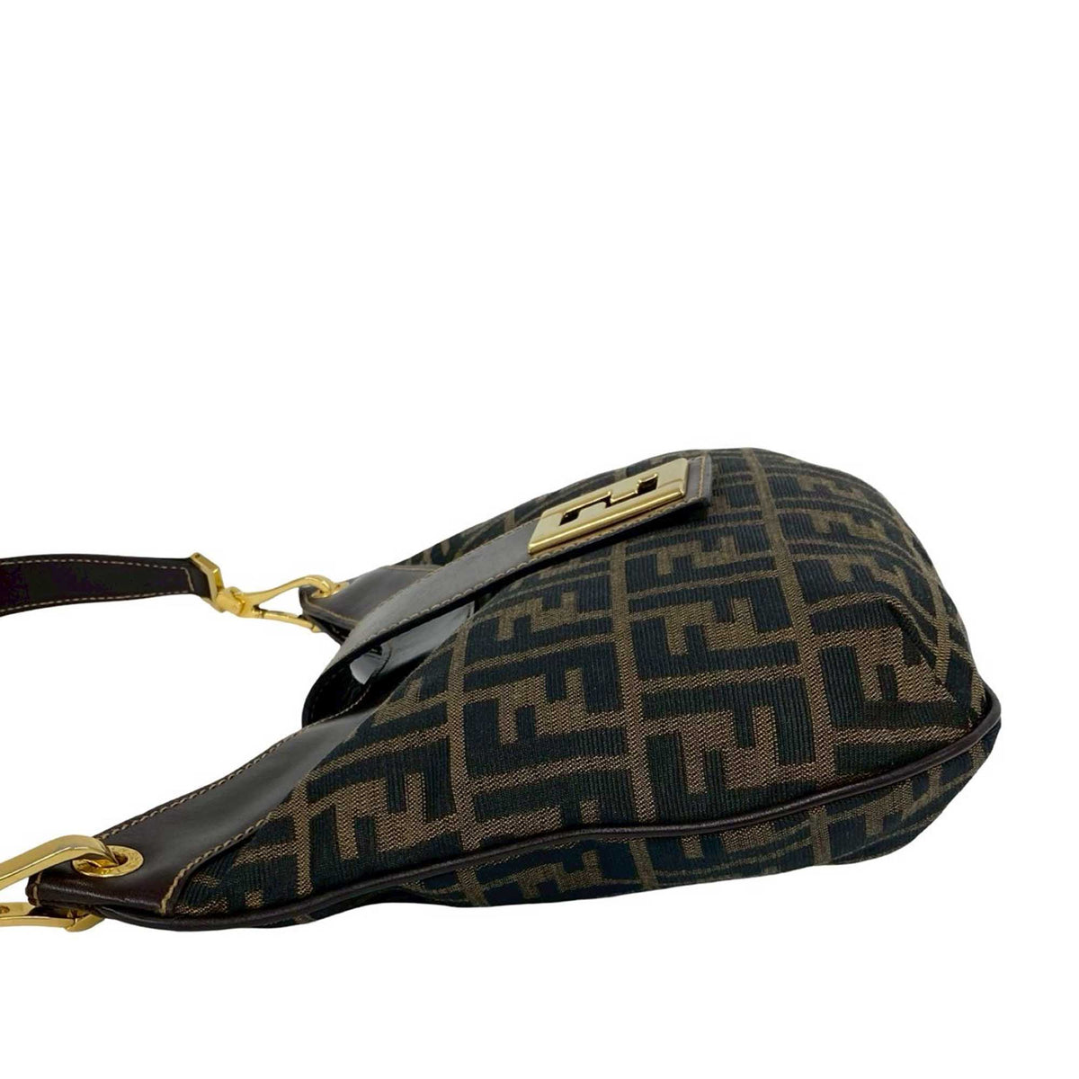 Fendi Zucca Canvas Shoulder Bag