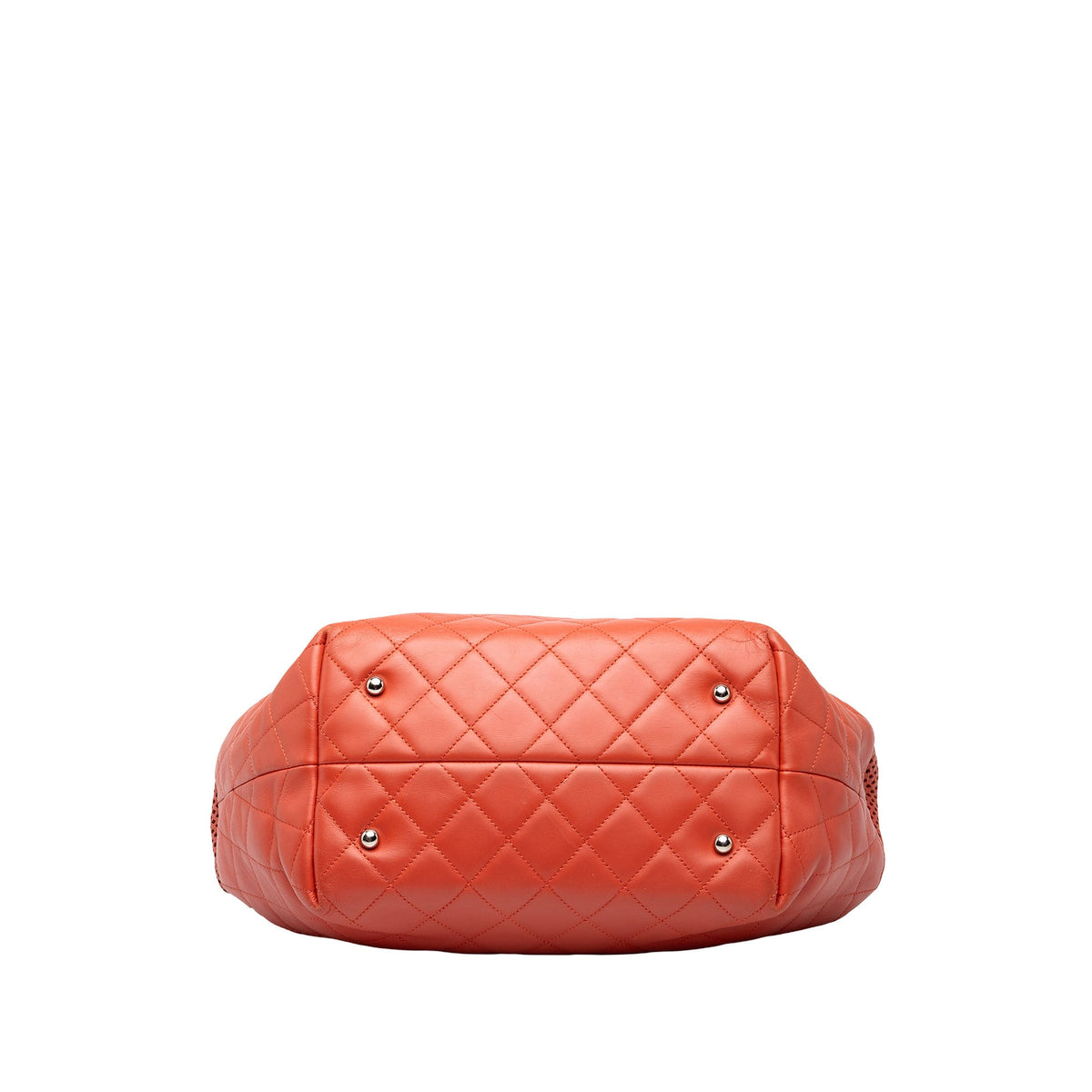 Chanel Perforated Calfskin Up In The Air North South Tote — Orange