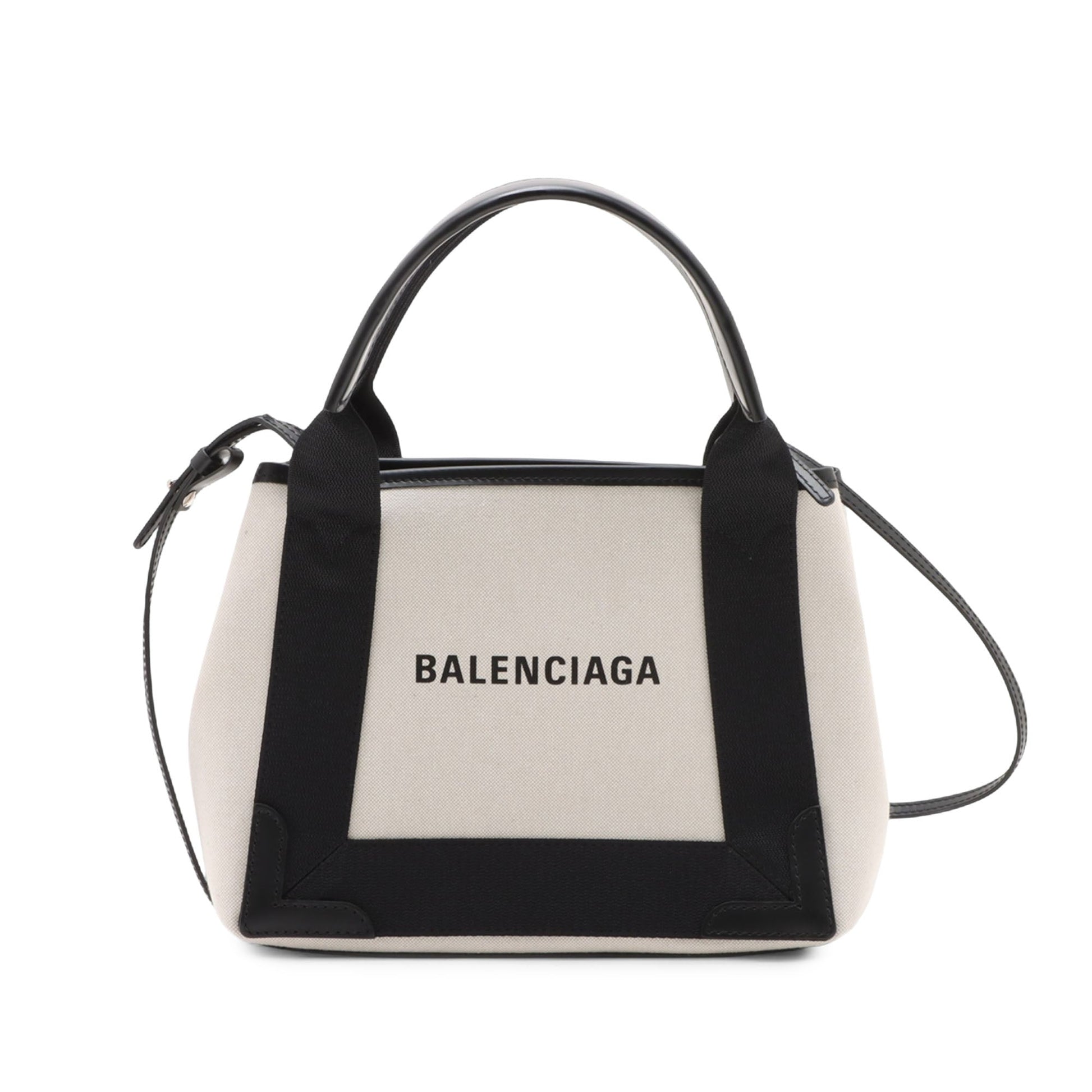 Balenciaga Canvas Navy Cabas XS