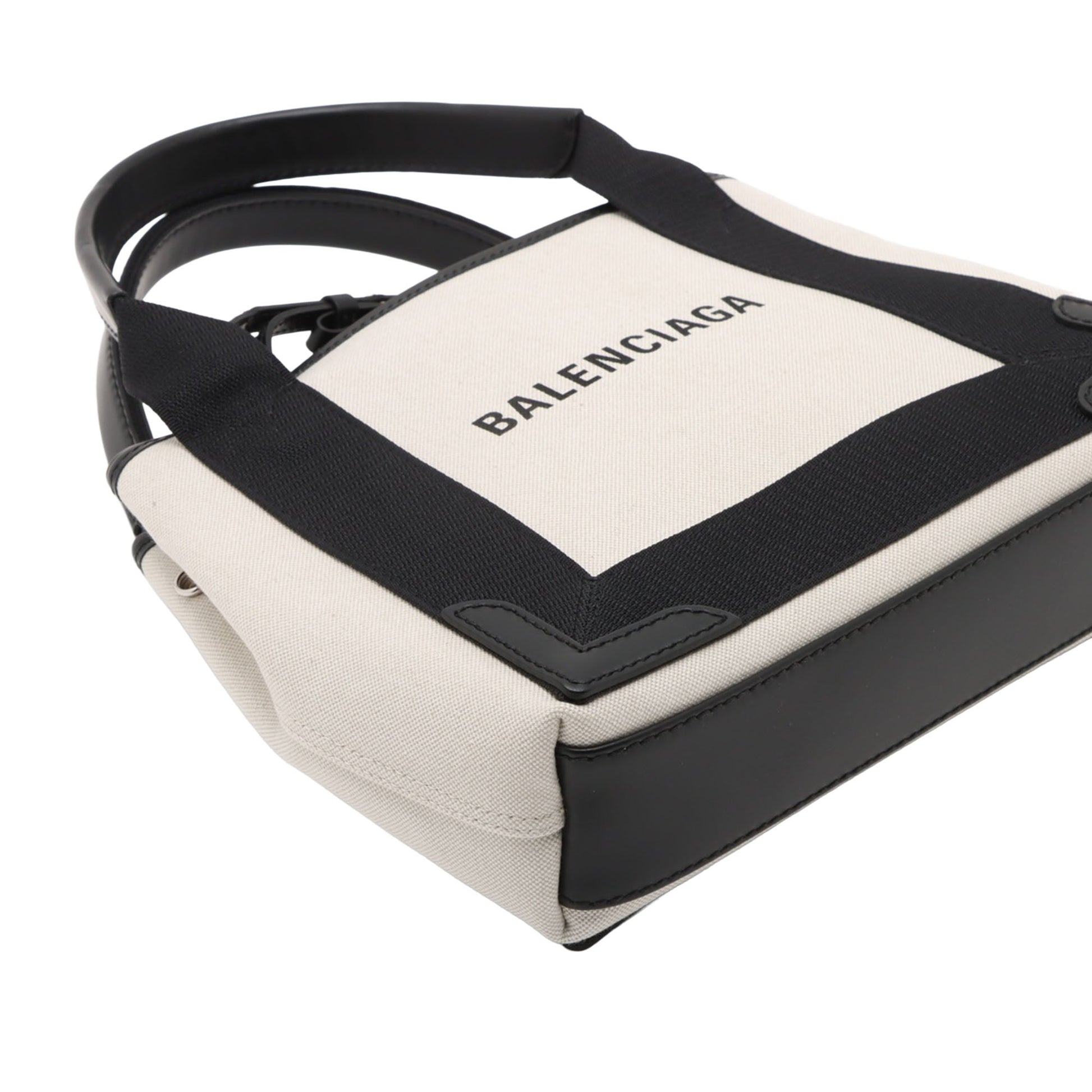 Balenciaga Canvas Navy Cabas XS
