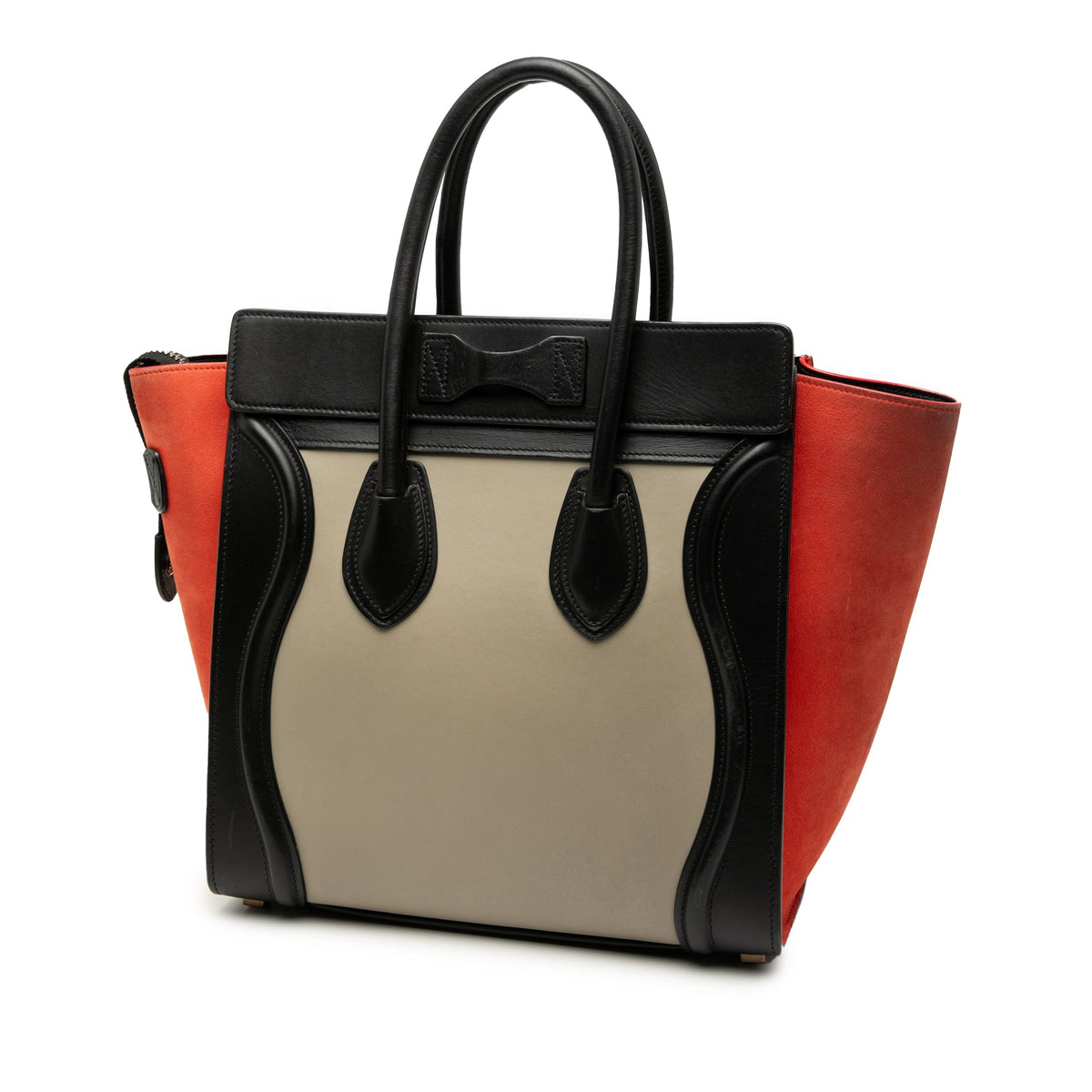 Celine Micro Tricolor Leather Luggage Tote