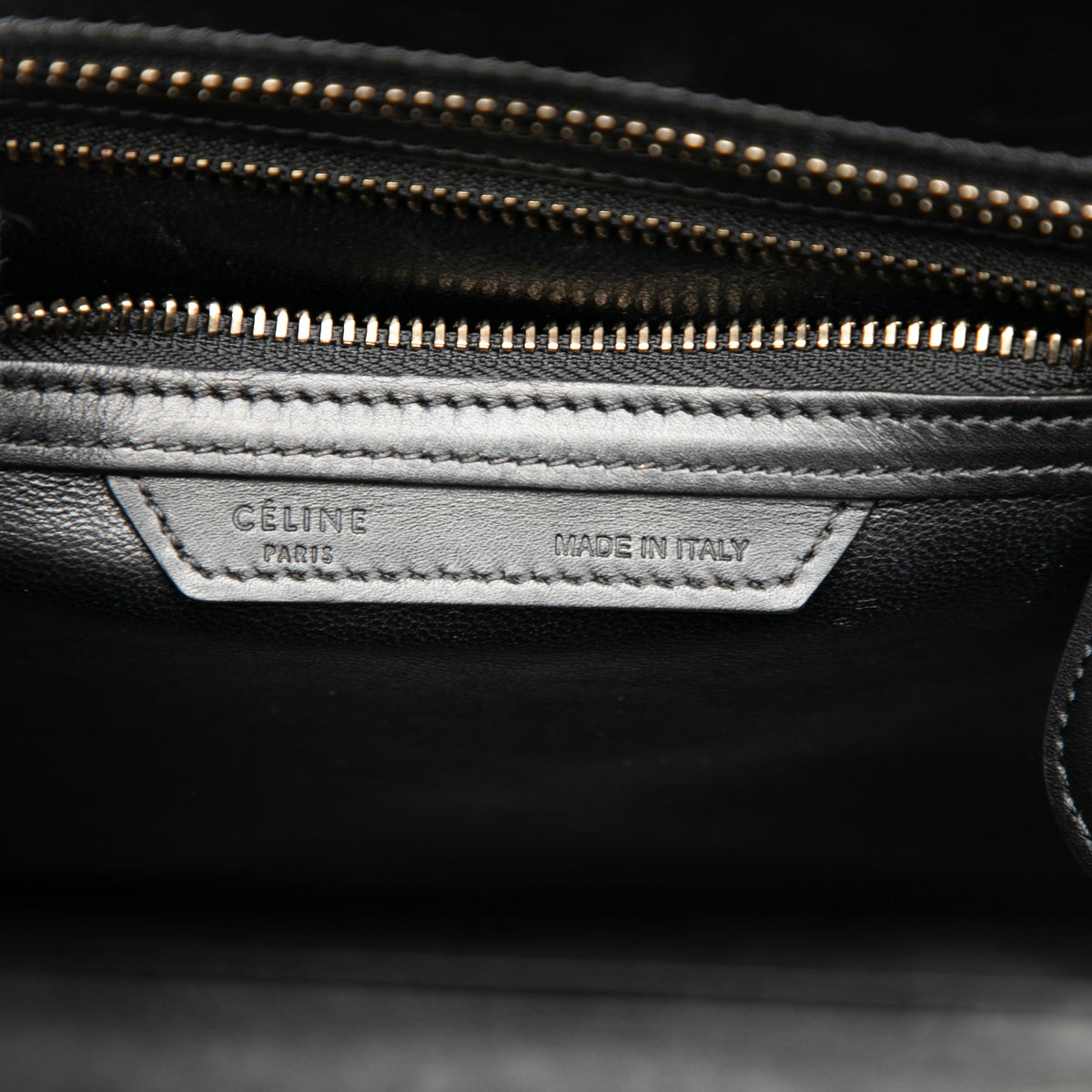 Celine Micro Tricolor Leather Luggage Tote