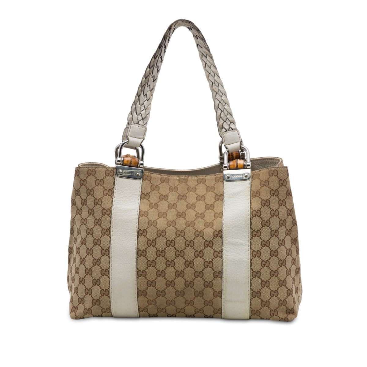Gucci Medium GG Canvas Bamboo Libeccio Tote