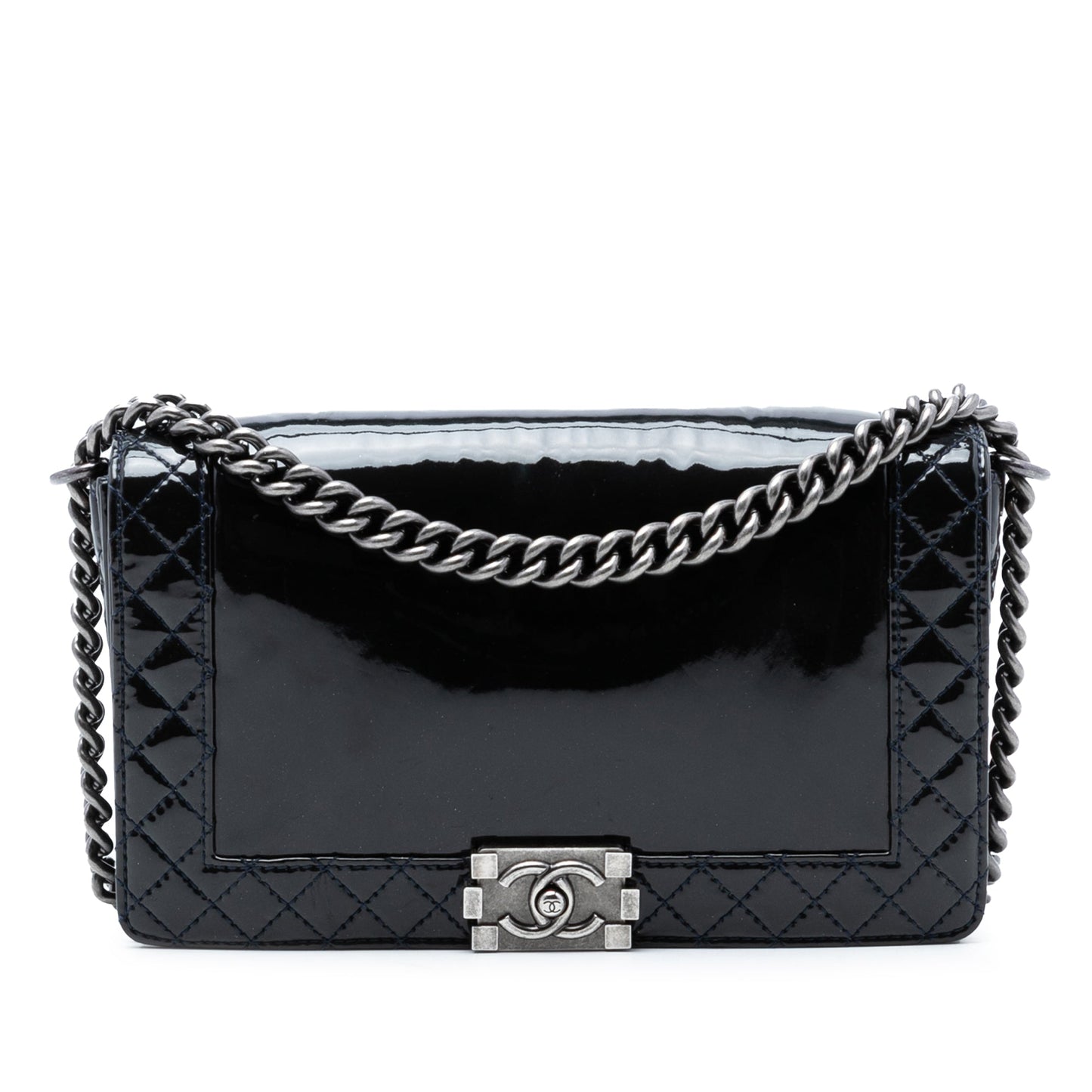 Medium Patent Boy Reverso Flap