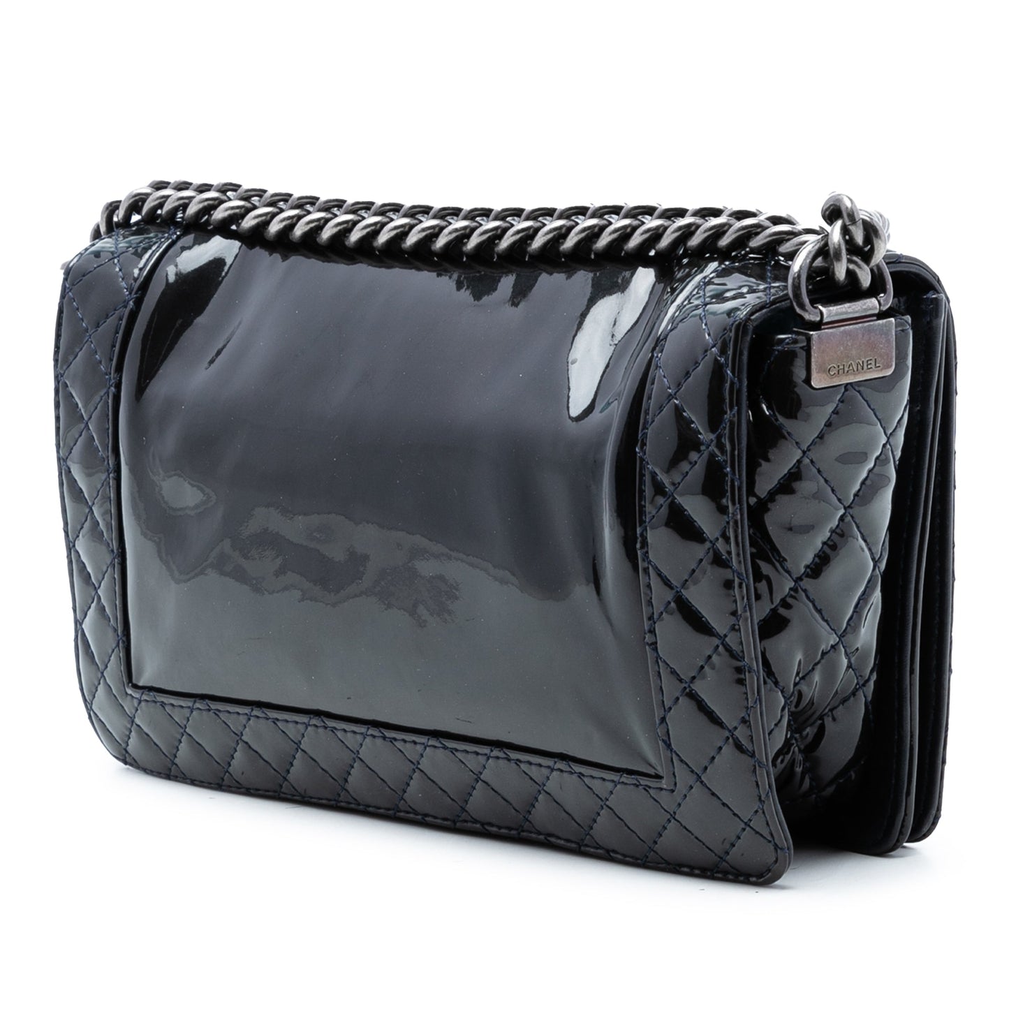 Medium Patent Boy Reverso Flap