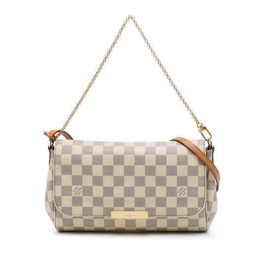 Louis Vuitton Damier Azur Favorite MM — White