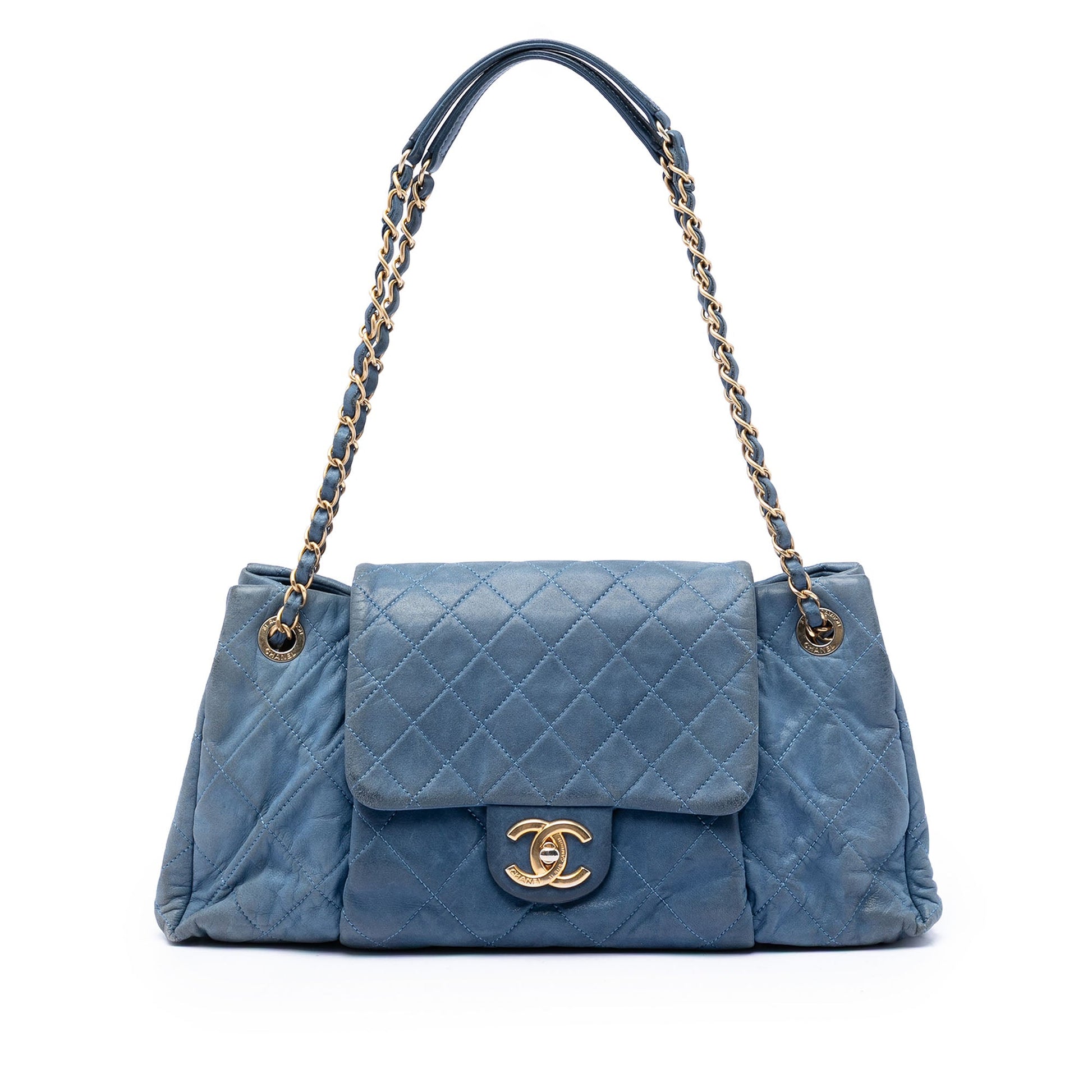 Chanel Medium Quilted Iridescent Calfskin Chic Quilt Accordion Flap