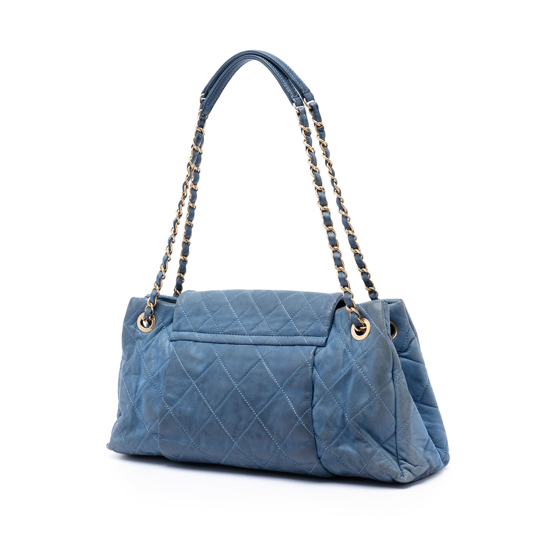 Chanel Medium Quilted Iridescent Calfskin Chic Quilt Accordion Flap