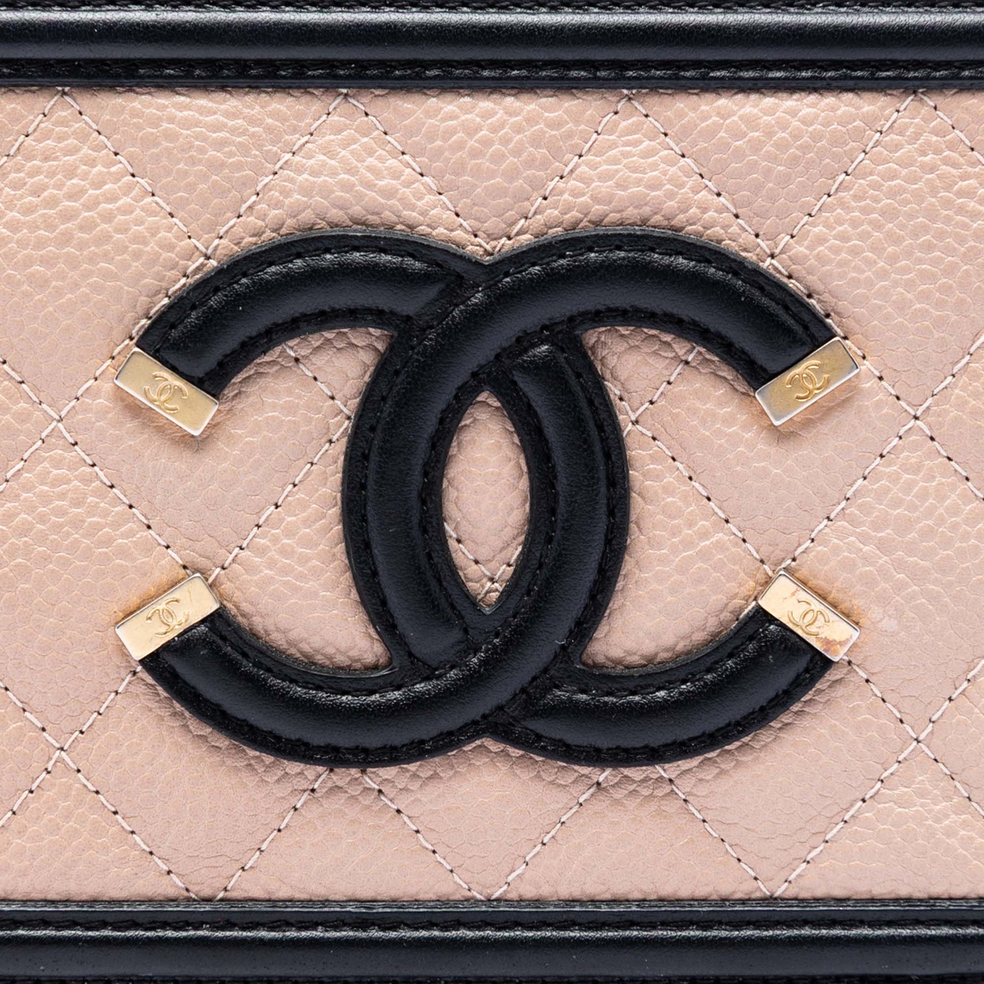 Chanel Mini Caviar CC Filigree Crossbody