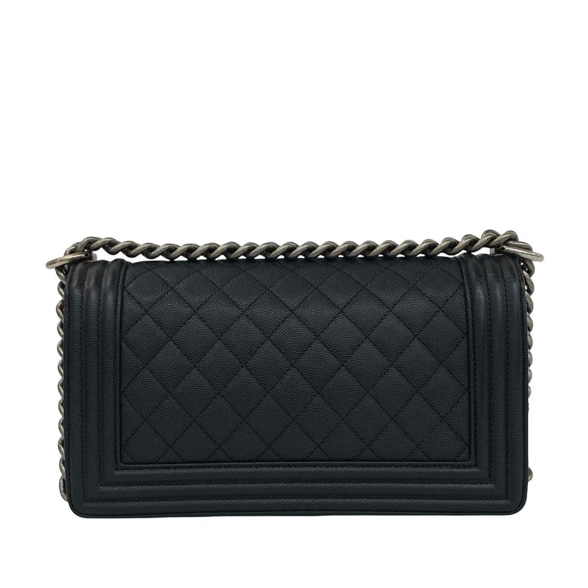Chanel Old Medium Quilted Caviar Boy Flap