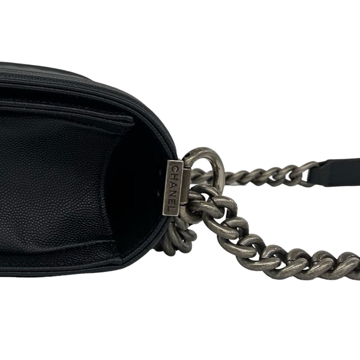 Chanel Old Medium Quilted Caviar Boy Flap