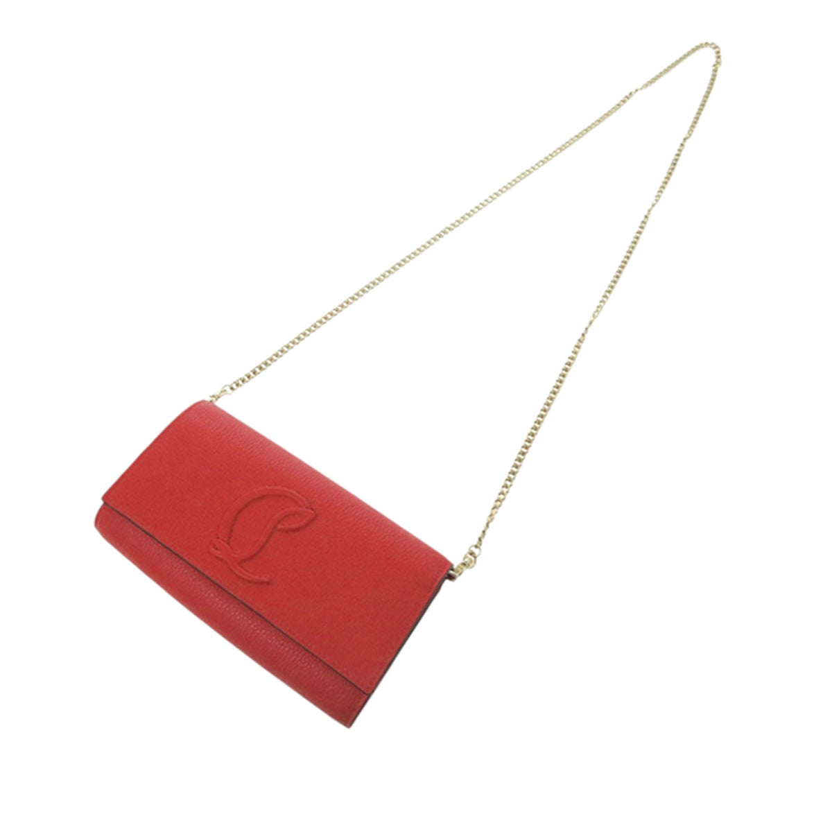 Christian Louboutin Grained Calfskin By My Side Wallet on Chain