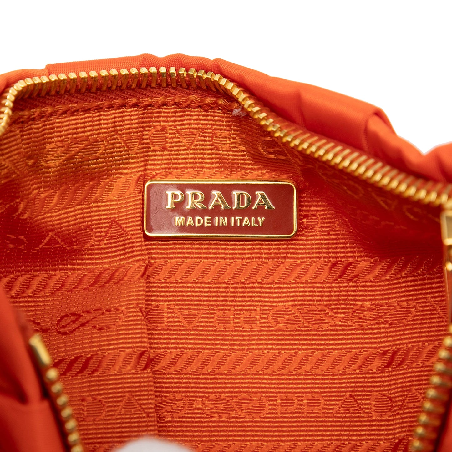 Prada Tessuto Canapa Logo Wristlet Clutch