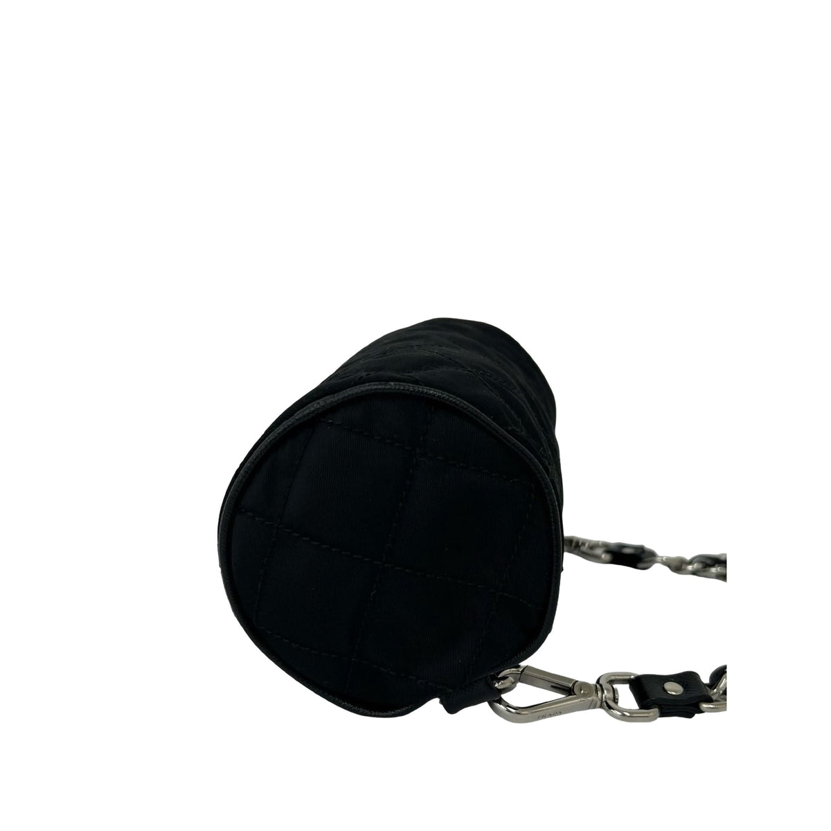 Prada Tessuto Chain Shoulder Bag — Black