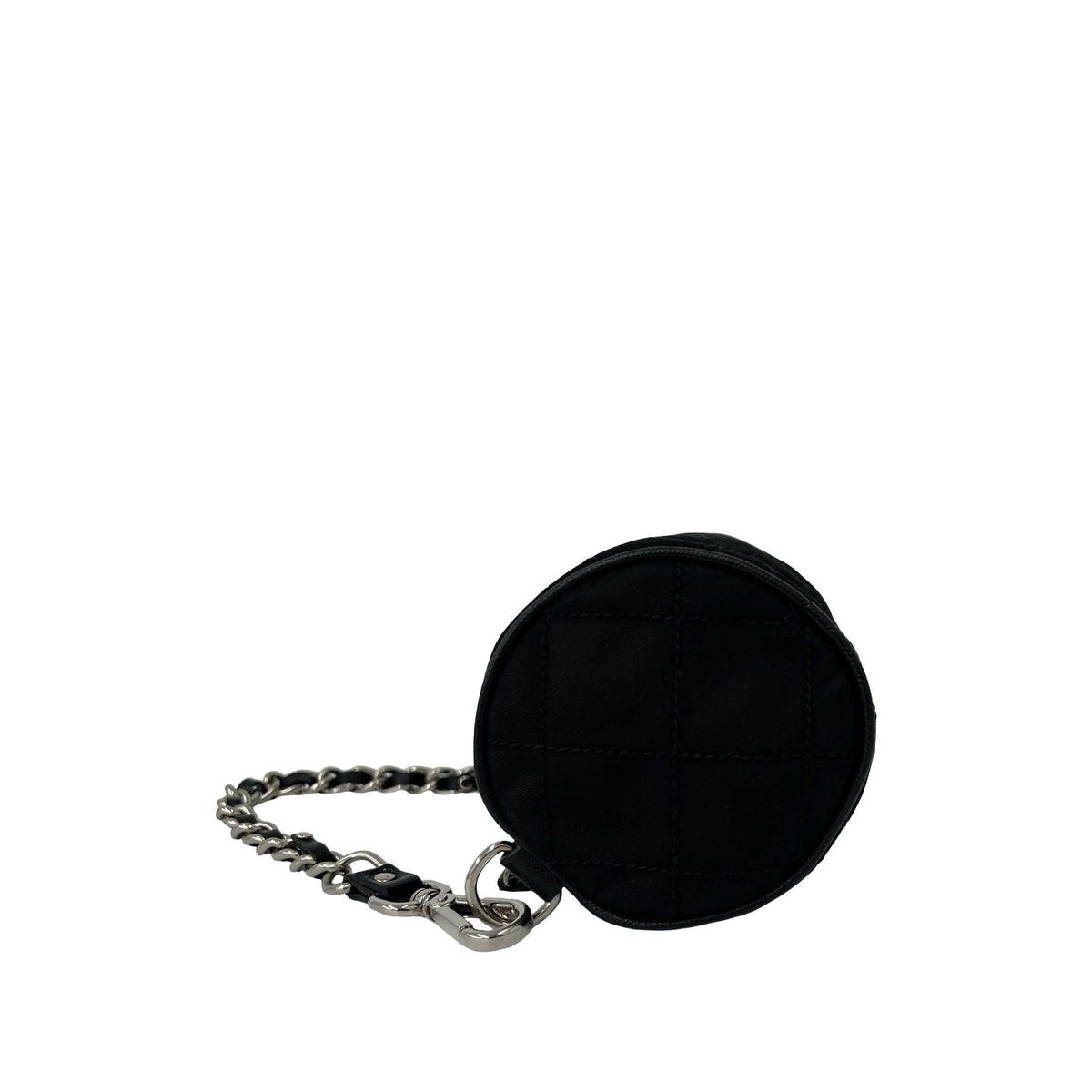 Prada Tessuto Chain Shoulder Bag — Black