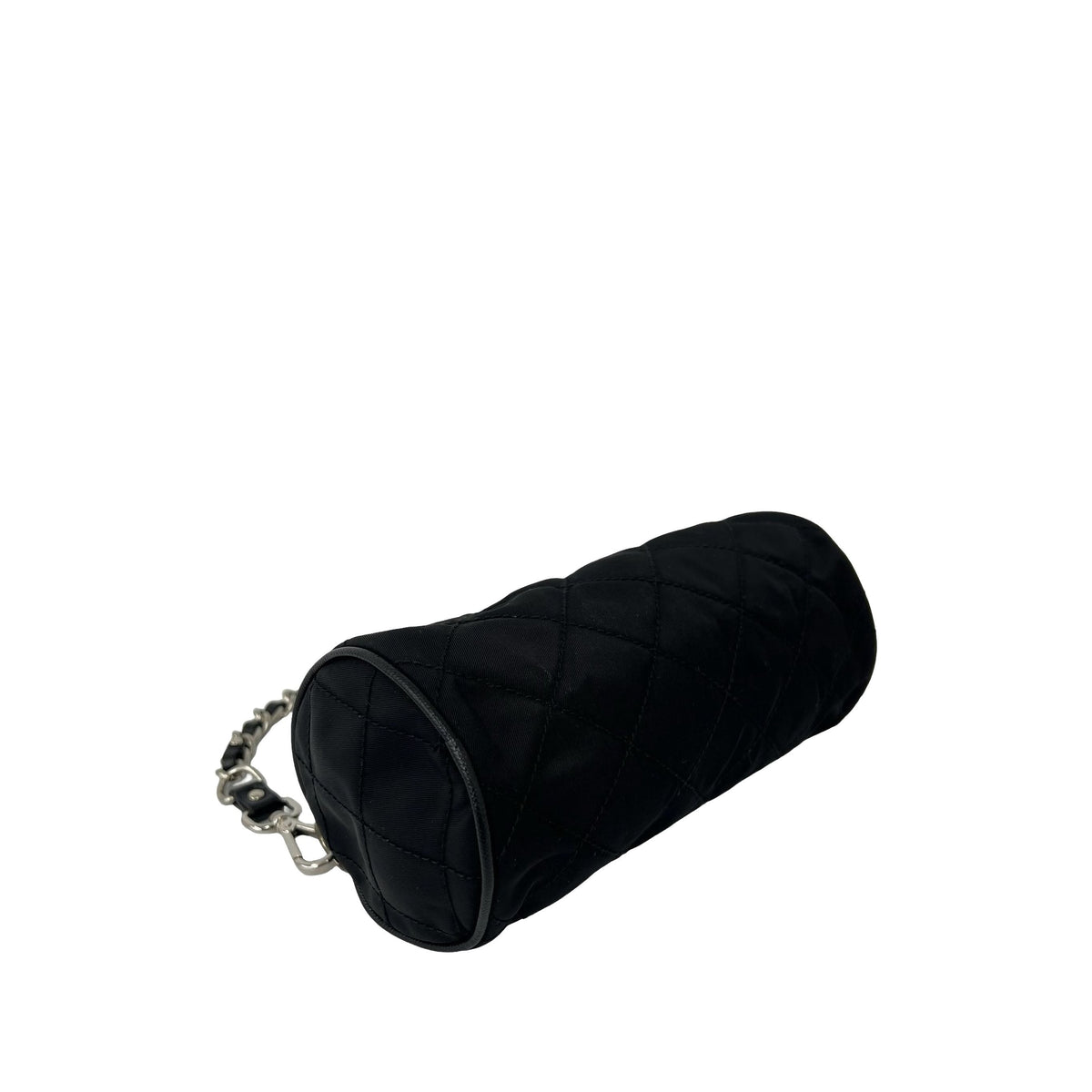 Prada Tessuto Chain Shoulder Bag — Black