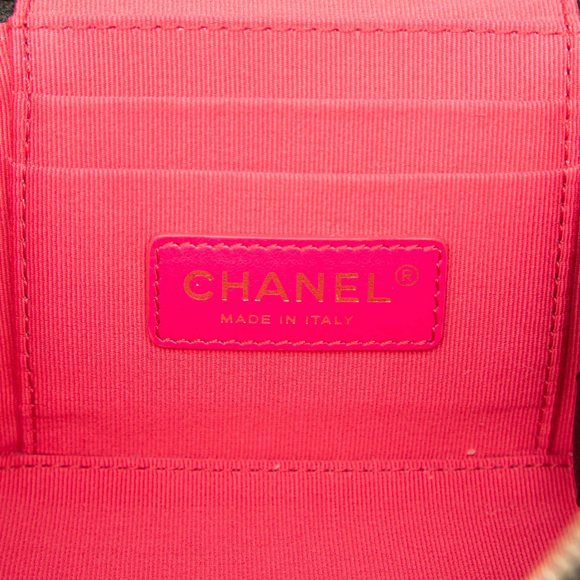 Chanel Small Quilted Calfskin Chain Bar Vanity Case with Chain