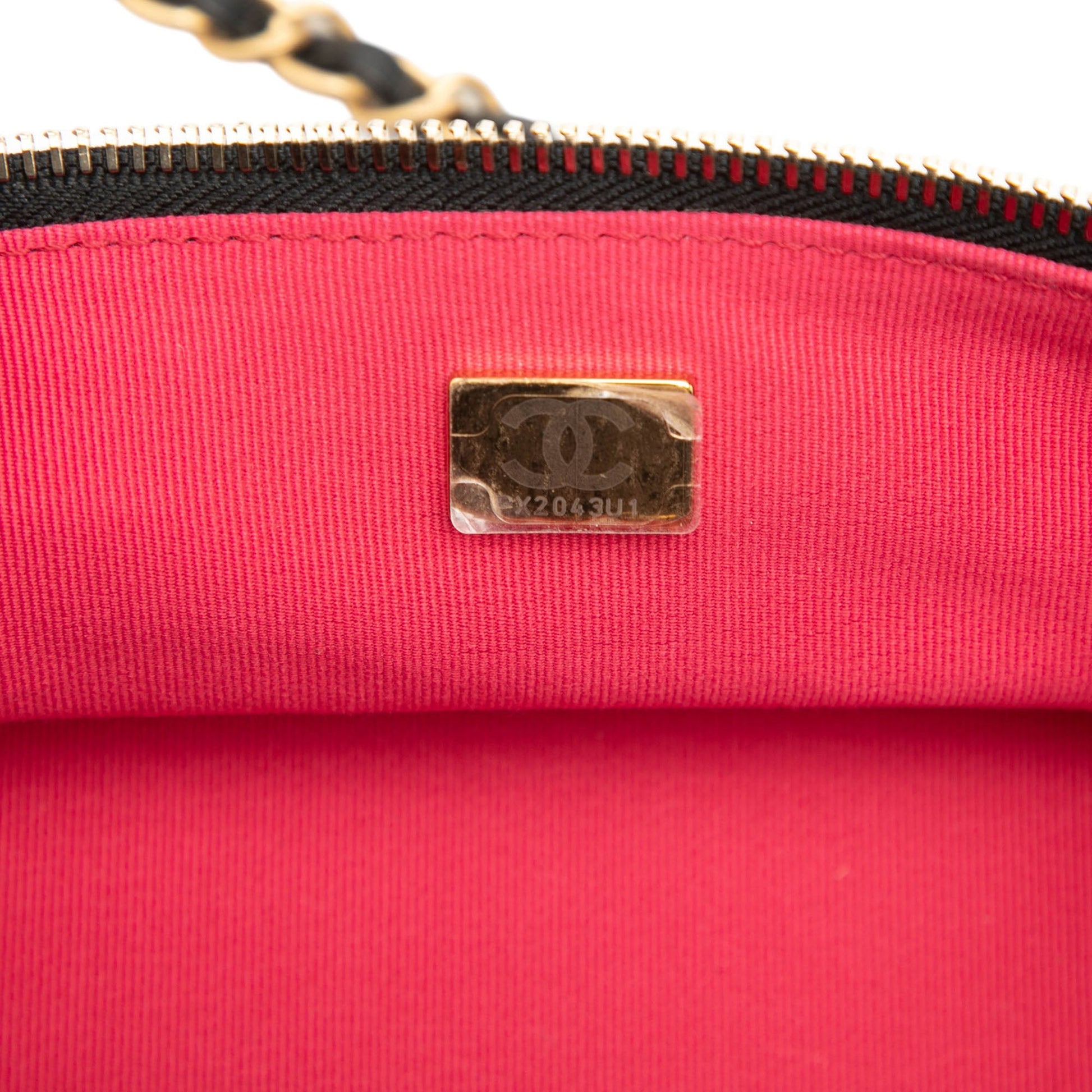 Chanel Small Quilted Calfskin Chain Bar Vanity Case with Chain