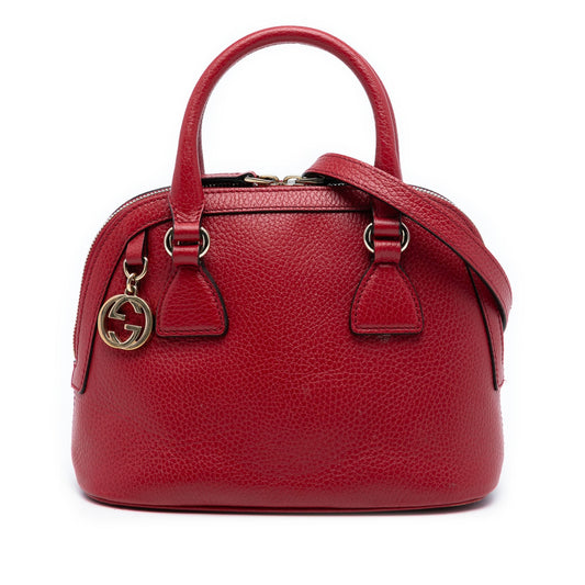 Mini Leather GG Charm Dome Satchel