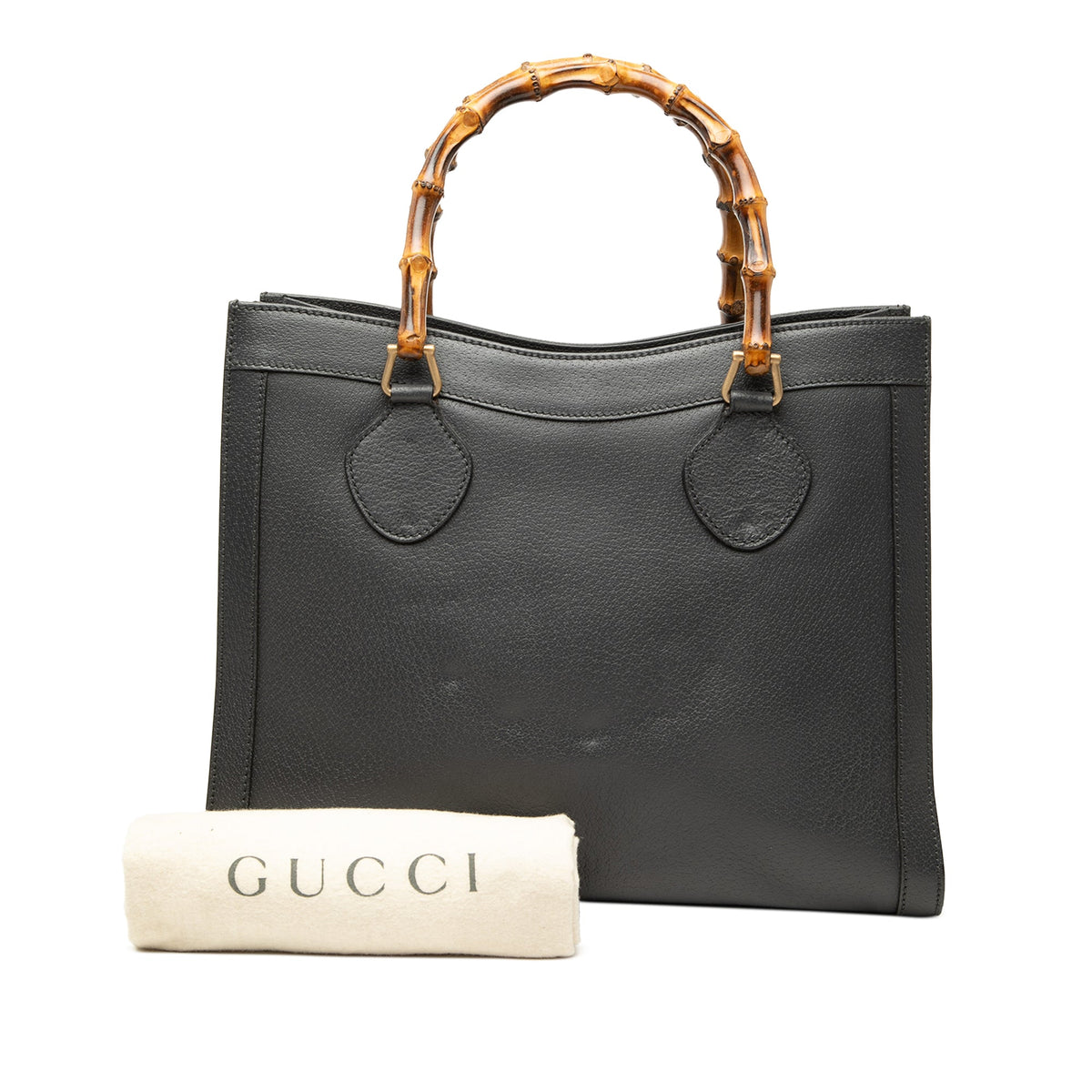 Gucci Medium Leather Bamboo Diana Tote