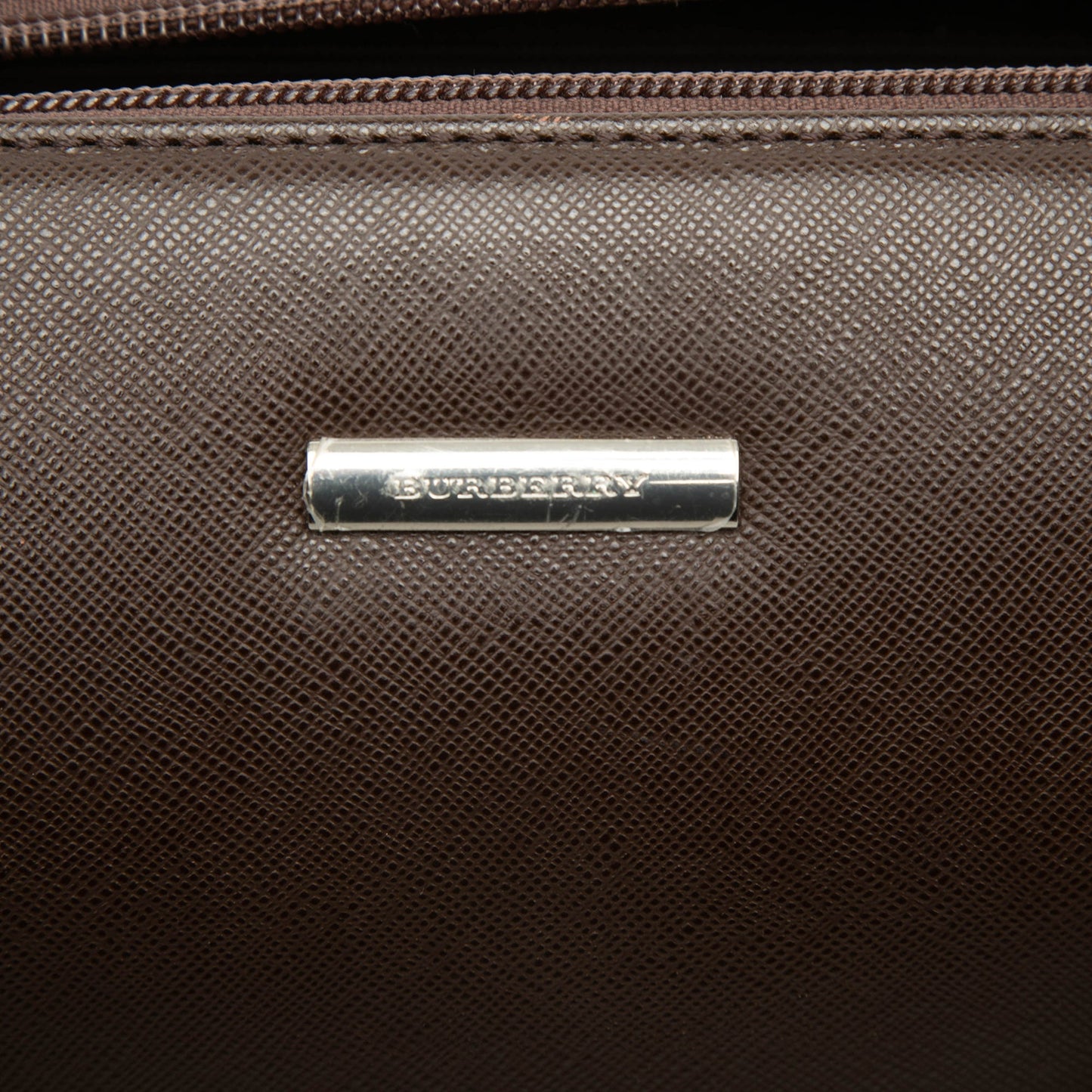 Burberry Leather Boston Bag