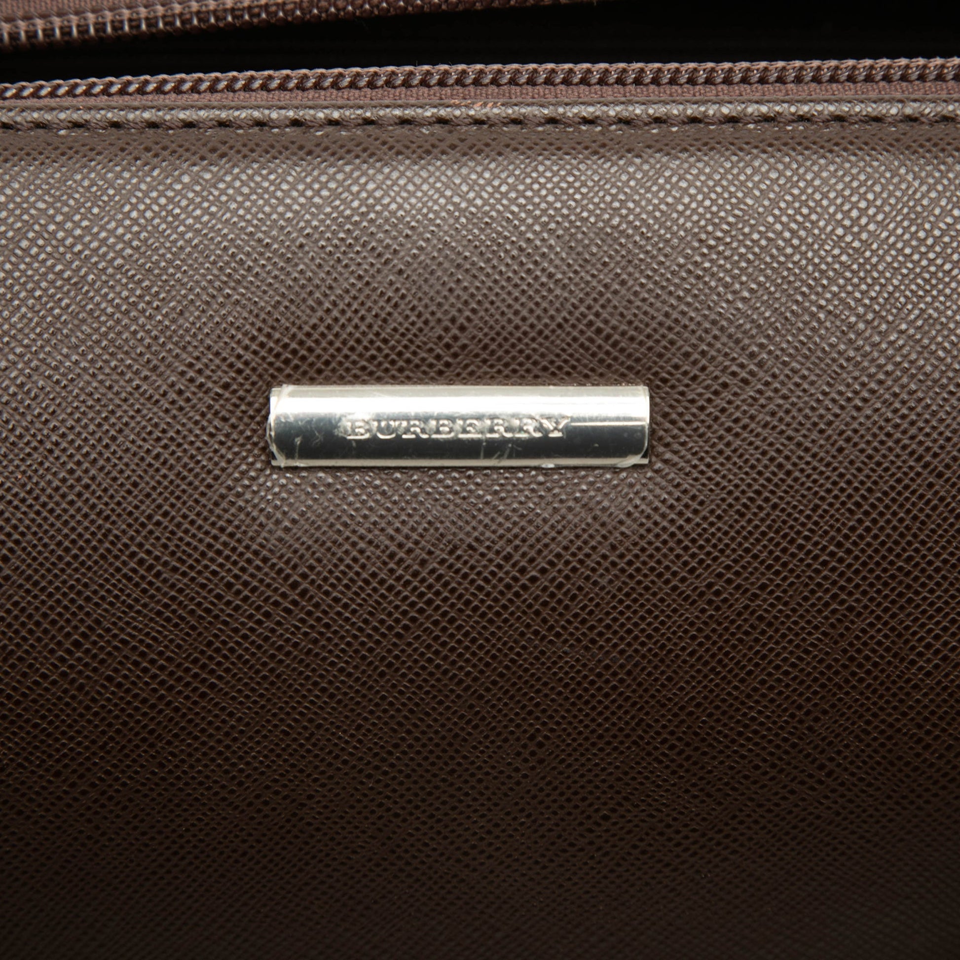 Burberry Leather Boston Bag