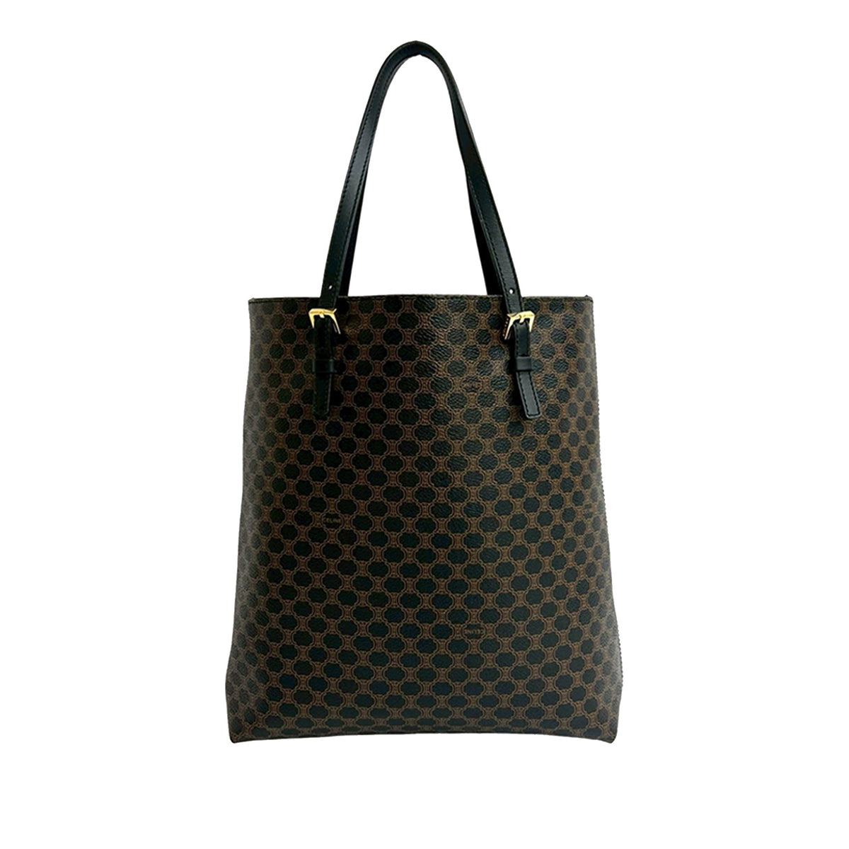 Celine Macadam Coated Canvas Tote — Brown
