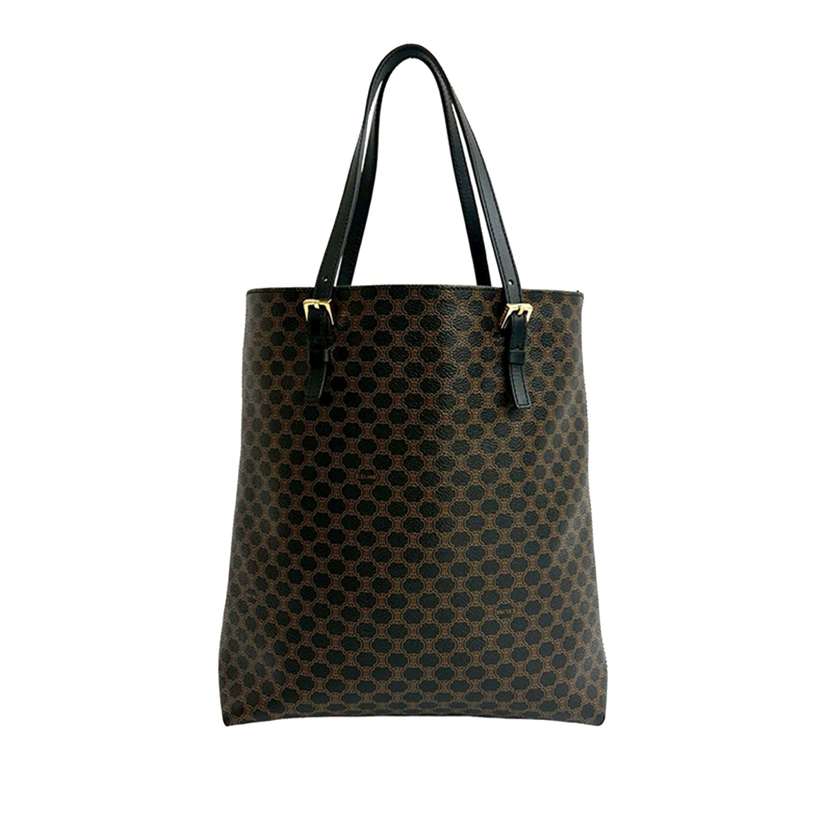 Celine Macadam Coated Canvas Tote — Brown