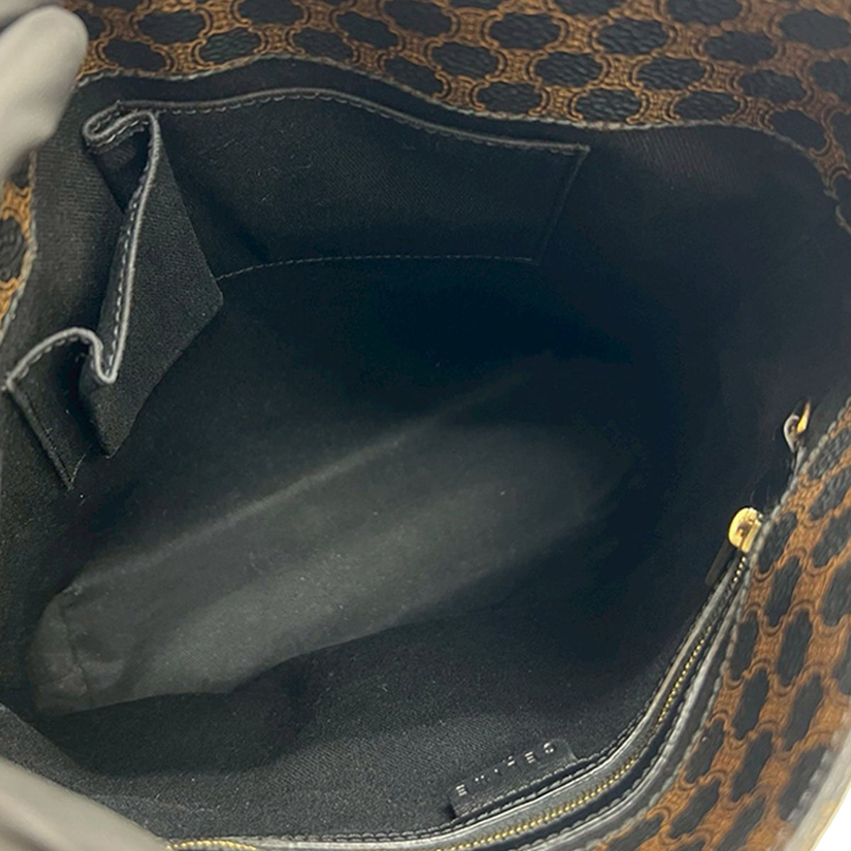 Celine Macadam Coated Canvas Tote — Brown