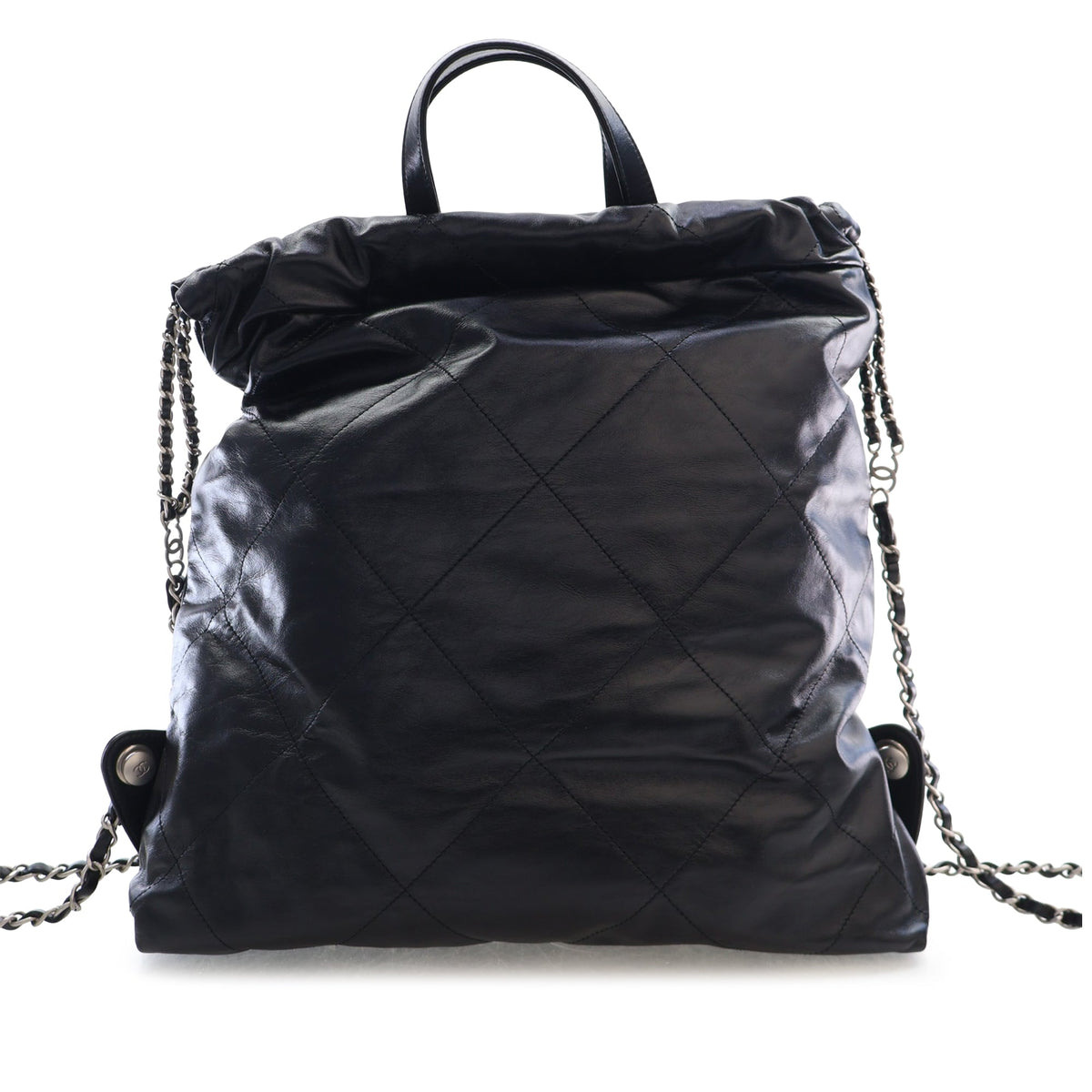 Chanel Large Quilted Shiny Calfskin 22 Backpack
