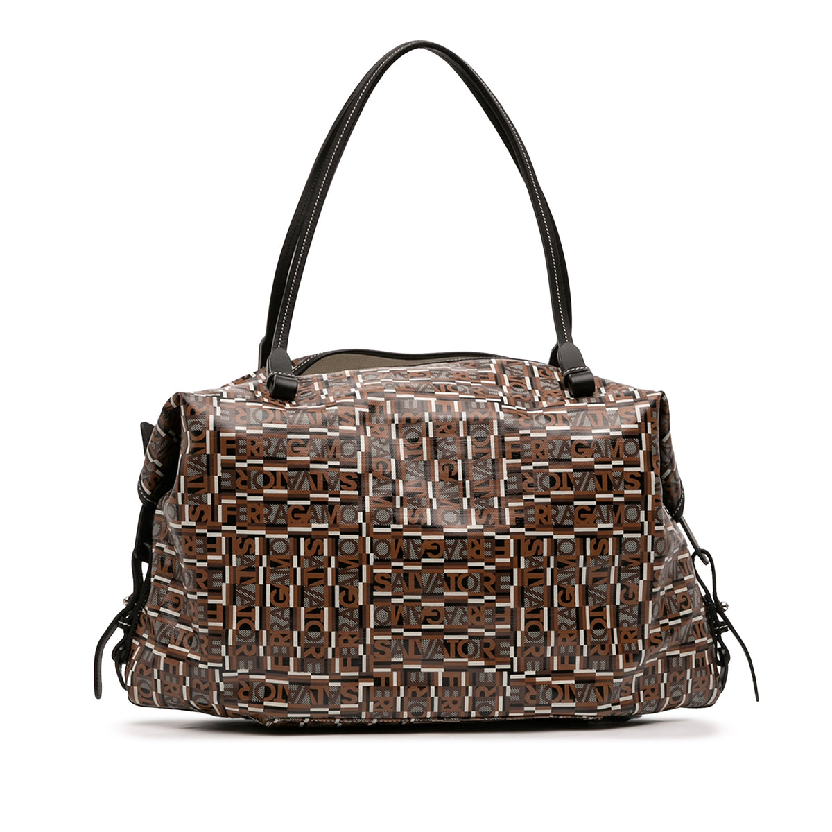 Ferragamo Gancini Coated Canvas Tote