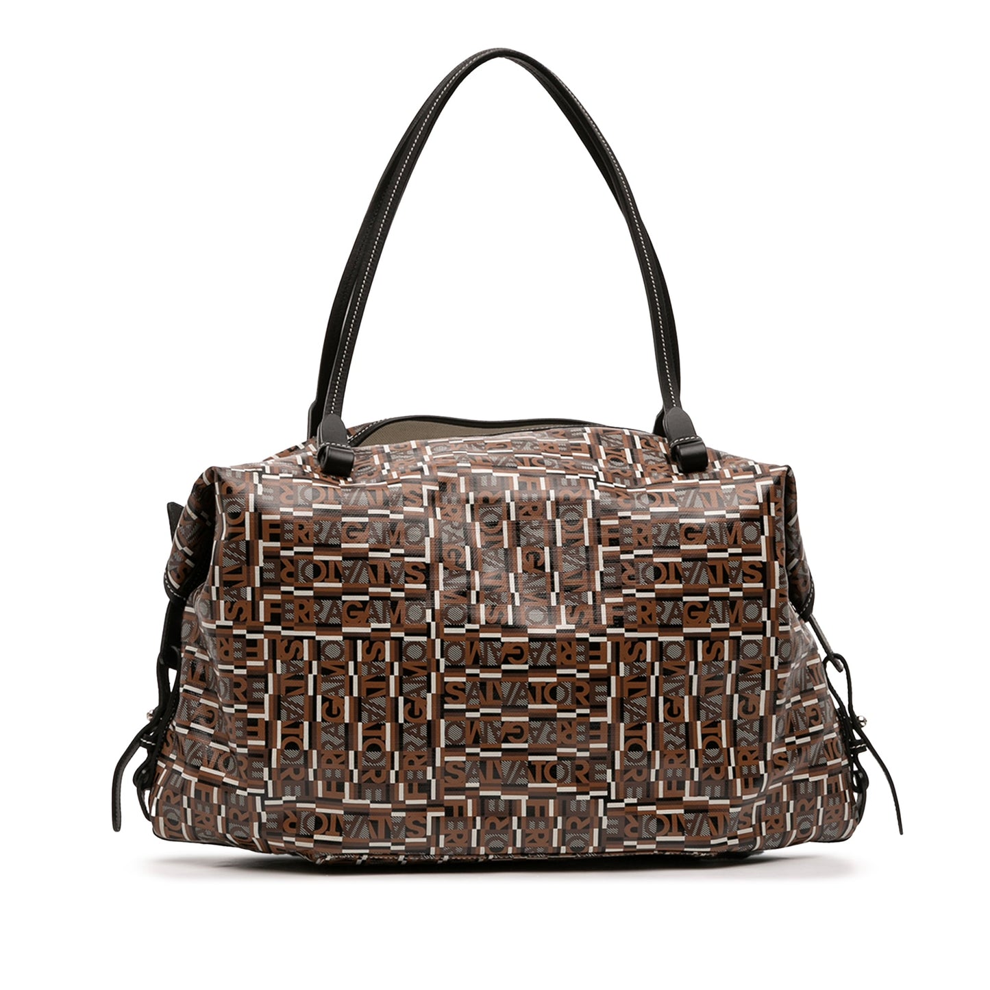 Ferragamo Gancini Coated Canvas Tote