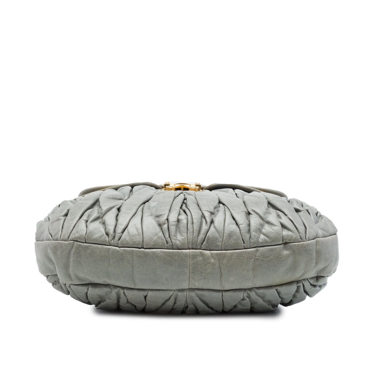 Miu Miu Matelasse Nappa Coffer Satchel — Gray