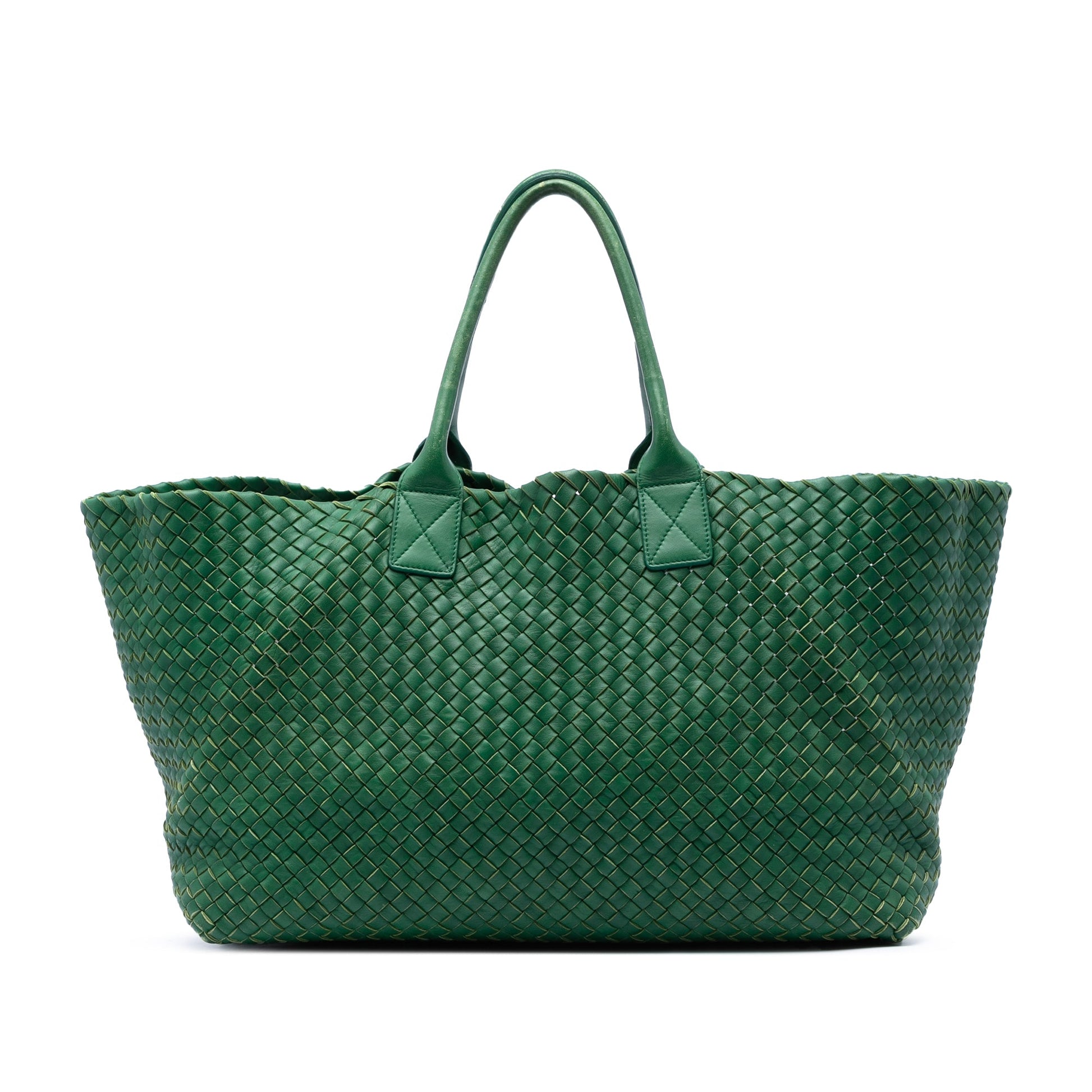 Bottega Veneta Limited Edition Large Lambskin Intreccio Cabat Tote