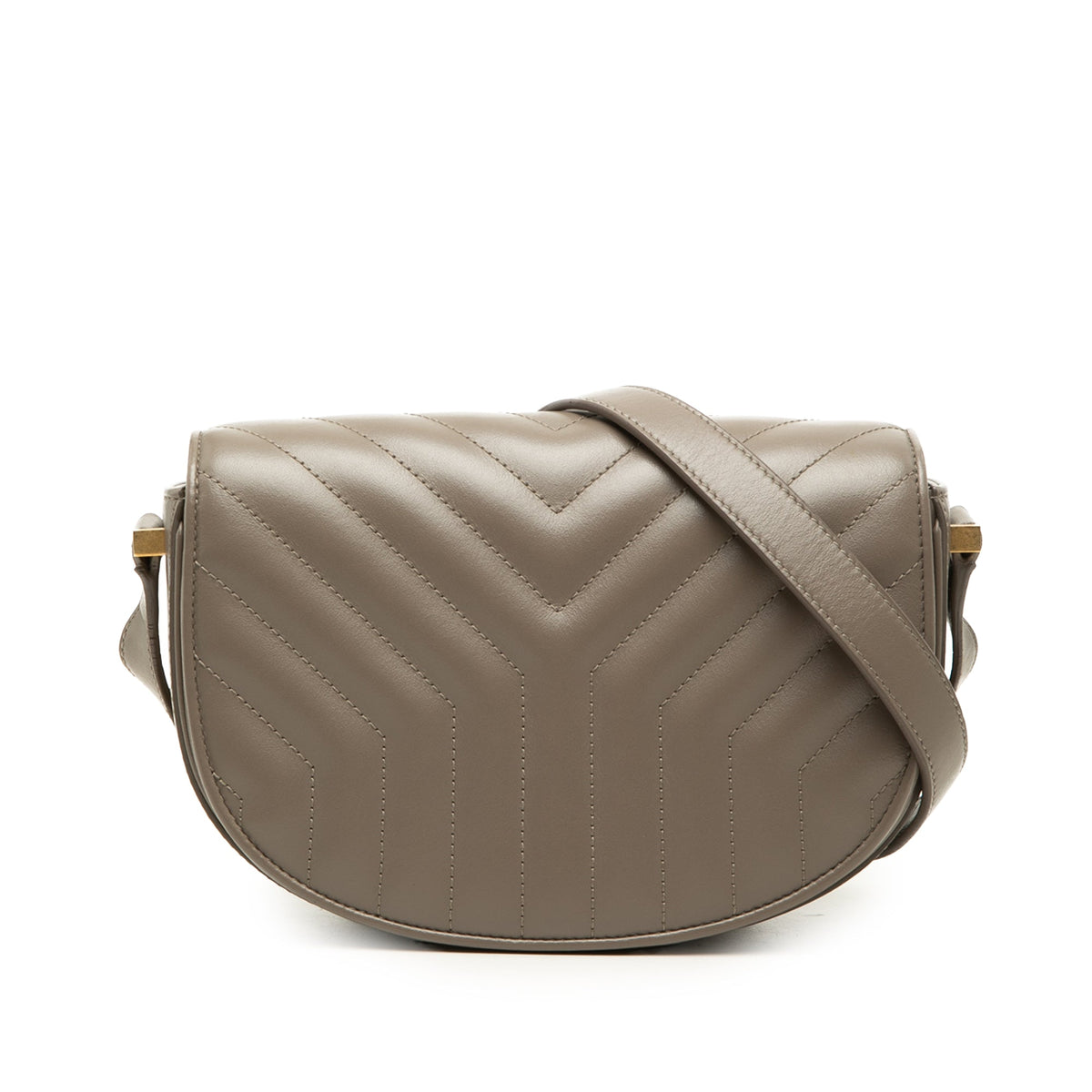 Saint Laurent Small Matelasse Calfskin Joan Crossbody — Brown