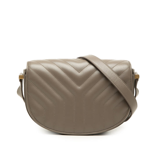 Saint Laurent Small Matelasse Calfskin Joan Crossbody — Brown