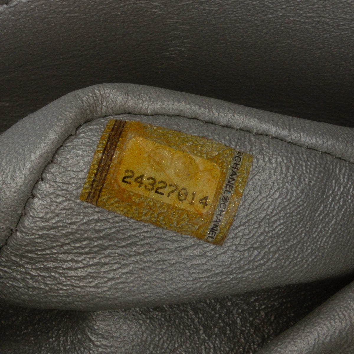 Chanel Medium Classic Quilted Tweed and Metallic Lambskin Double Flap — Silver