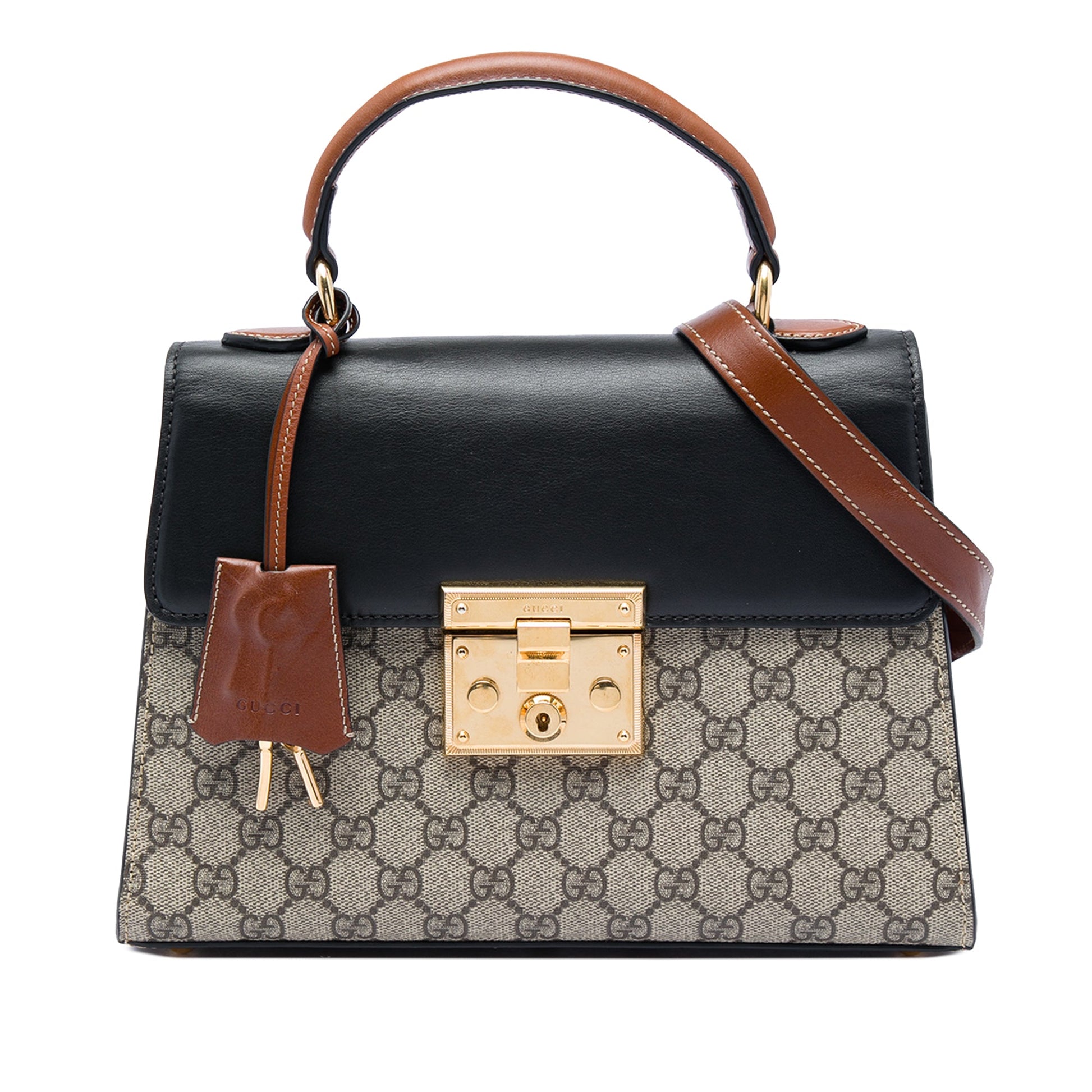 Gucci Small GG Supreme Padlock Satchel