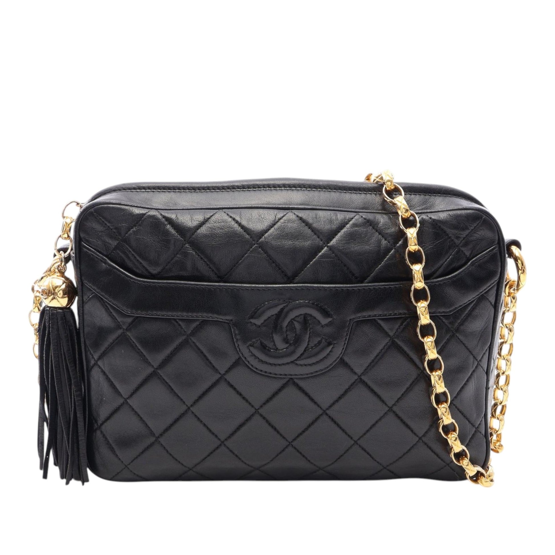 Chanel Medium CC Quilted Lambskin Tassel Camera Bag