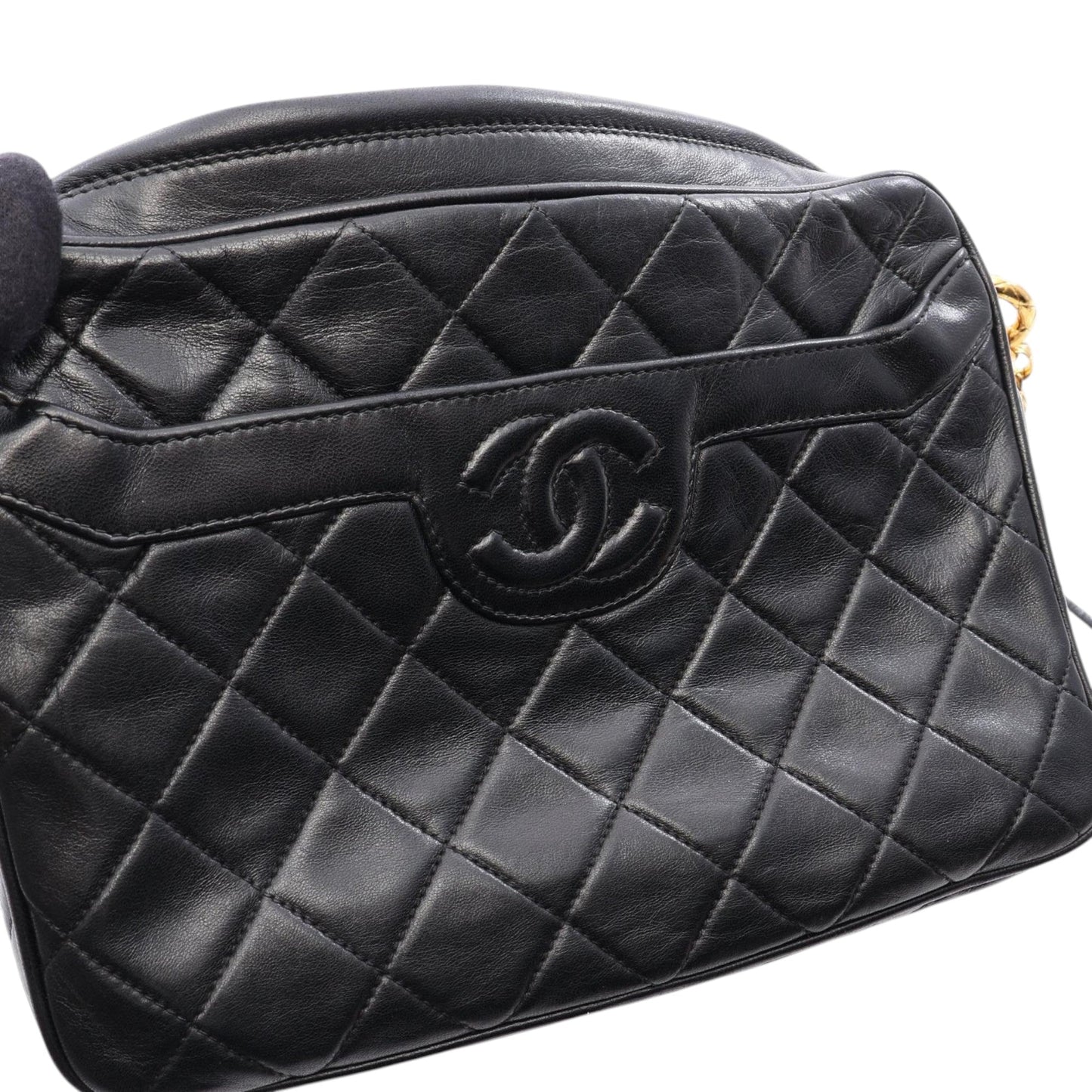 Chanel Medium CC Quilted Lambskin Tassel Camera Bag