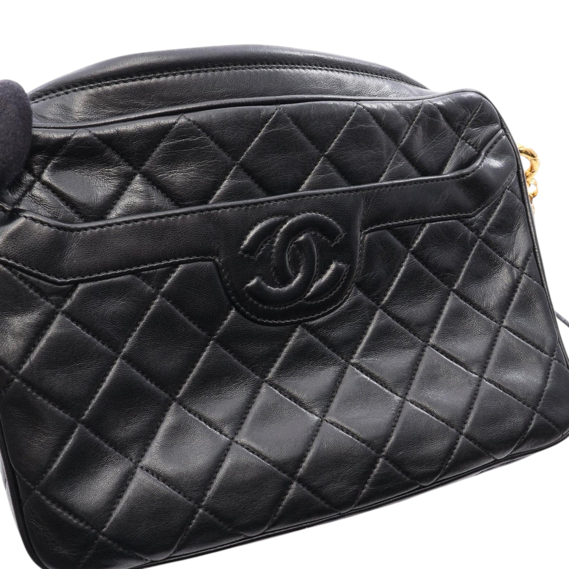 Chanel Medium CC Quilted Lambskin Tassel Camera Bag