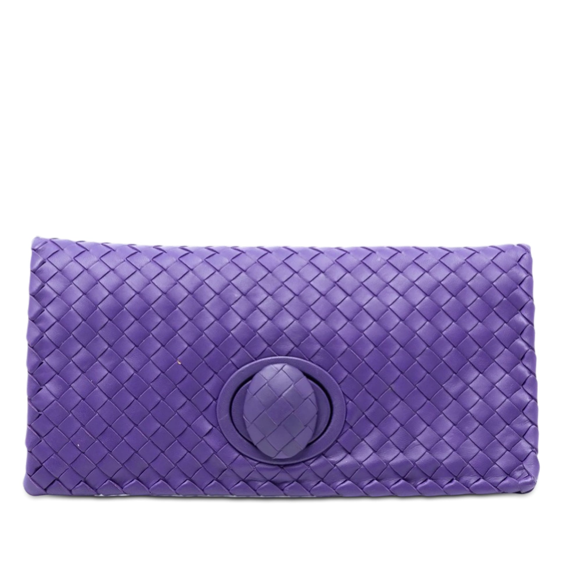 Bottega Veneta Nappa Intrecciato Turn Lock Clutch
