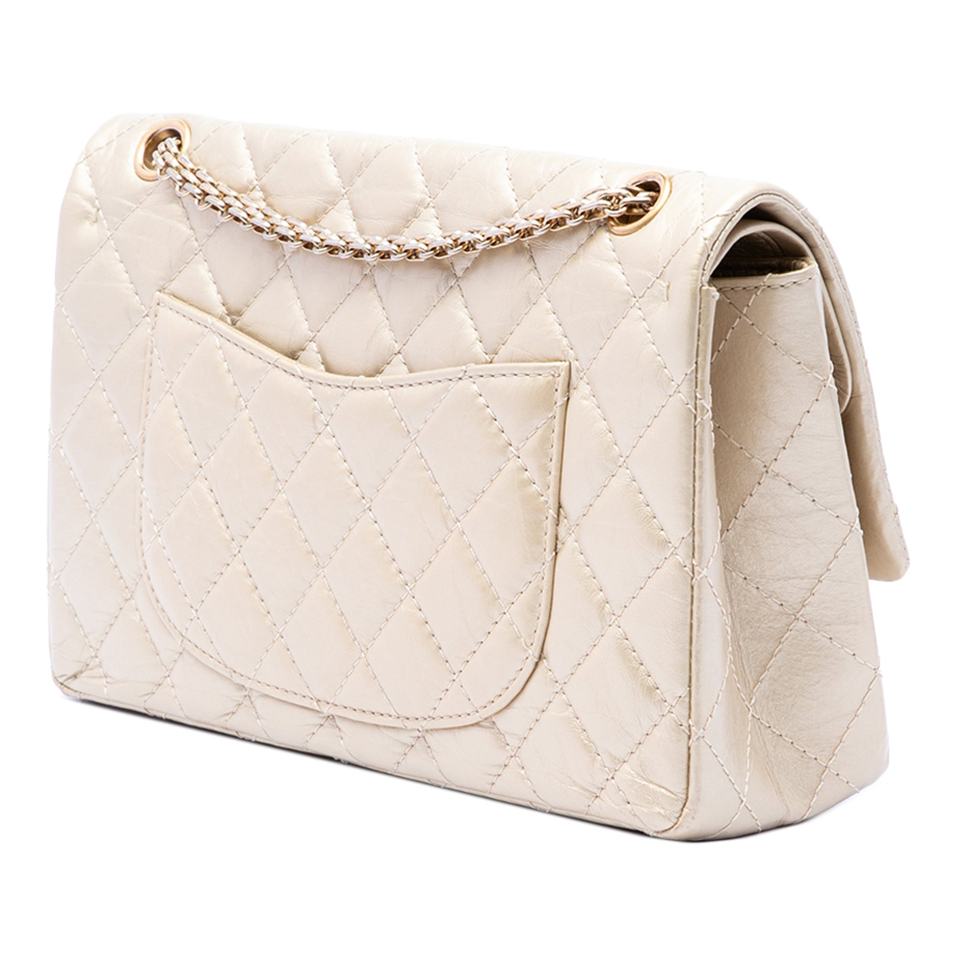 Chanel Quilted Metallic Aged Calfskin Reissue 2.55 Double Flap 226